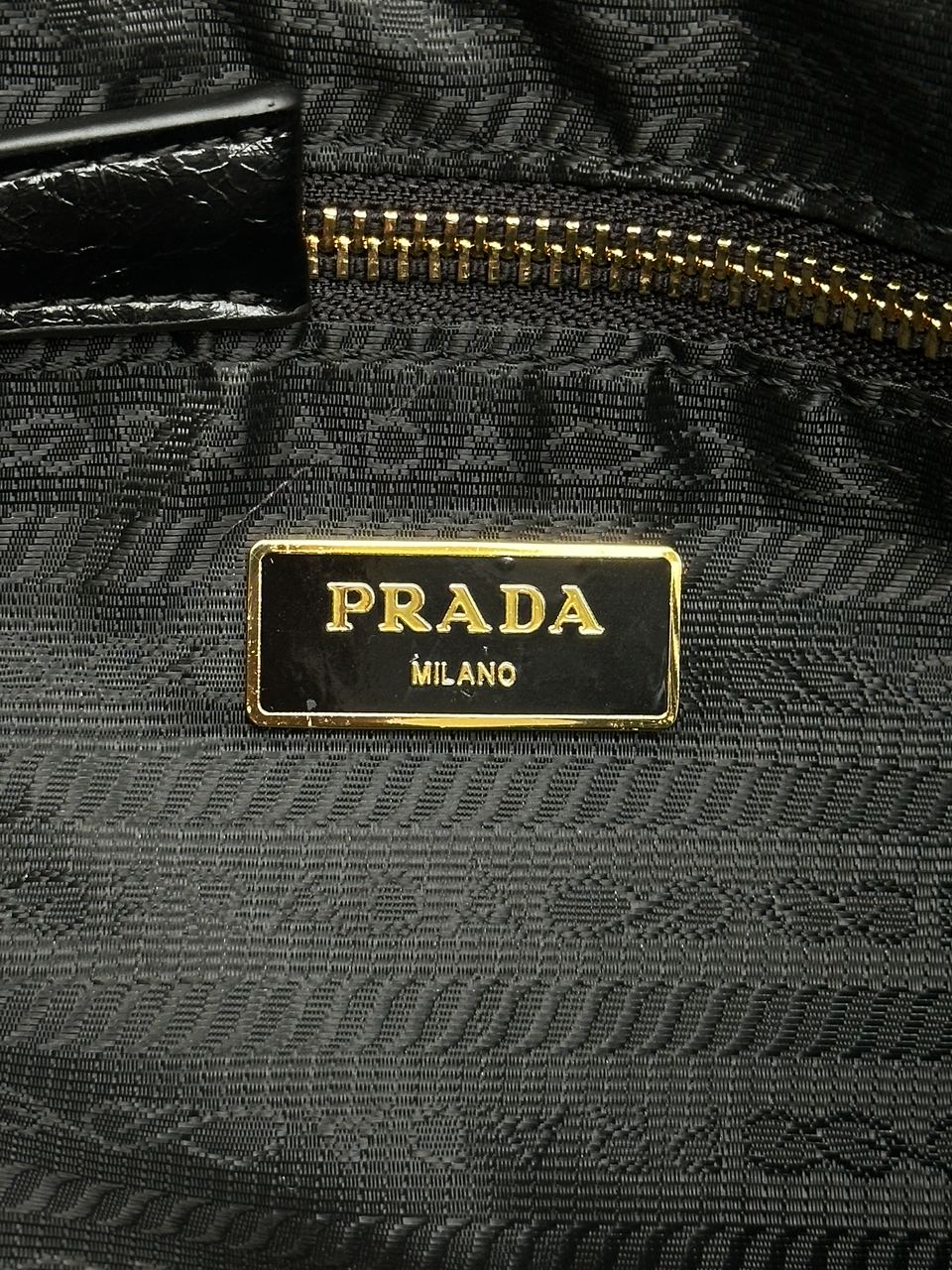 Prada Medium Leather Handbag Black - 14