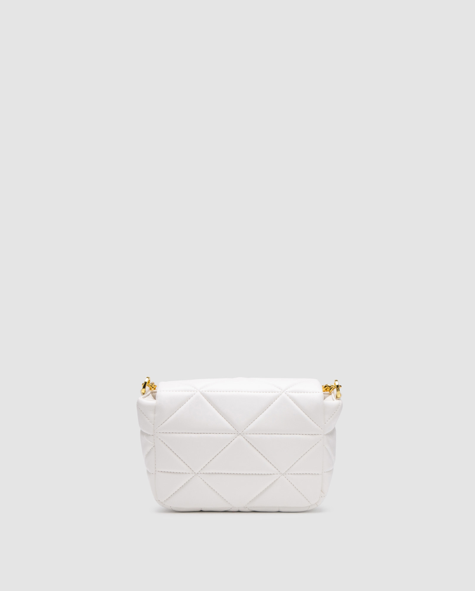 Prada Padded Leather Shoulder Bag White - 2