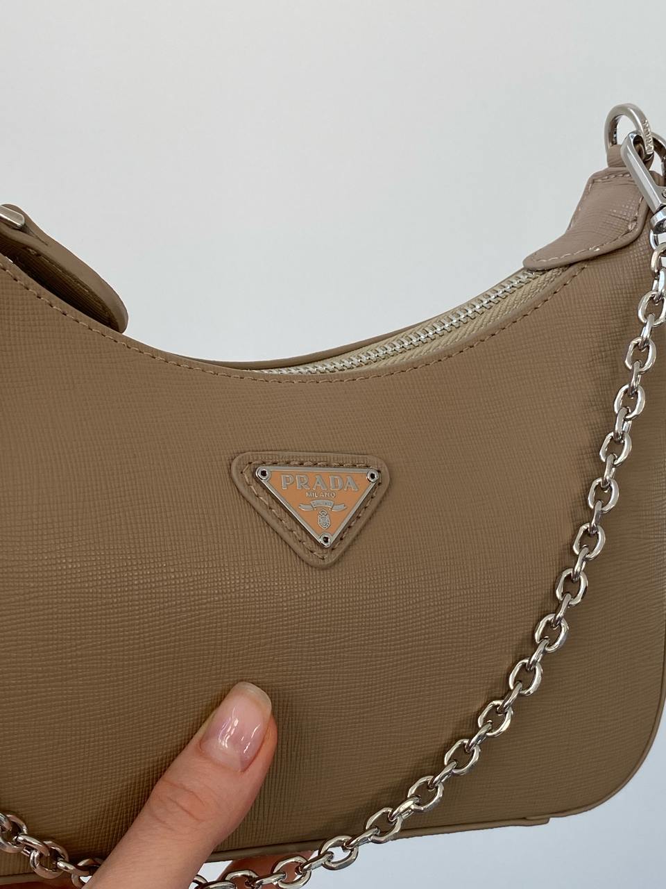 Prada Re-Edition 2005 Saffiano Leather Bag Beige - 5