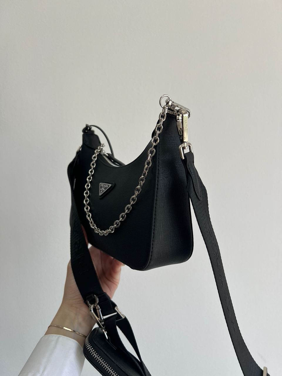 Prada Re-Edition 2005 Saffiano Leather Bag Black - 3