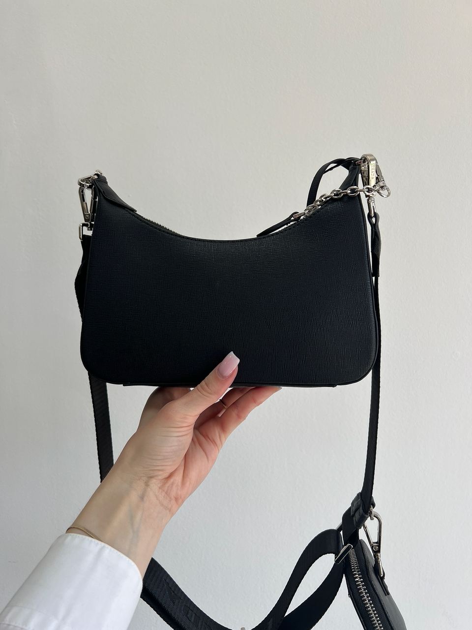 Prada Re-Edition 2005 Saffiano Leather Bag Black - 4