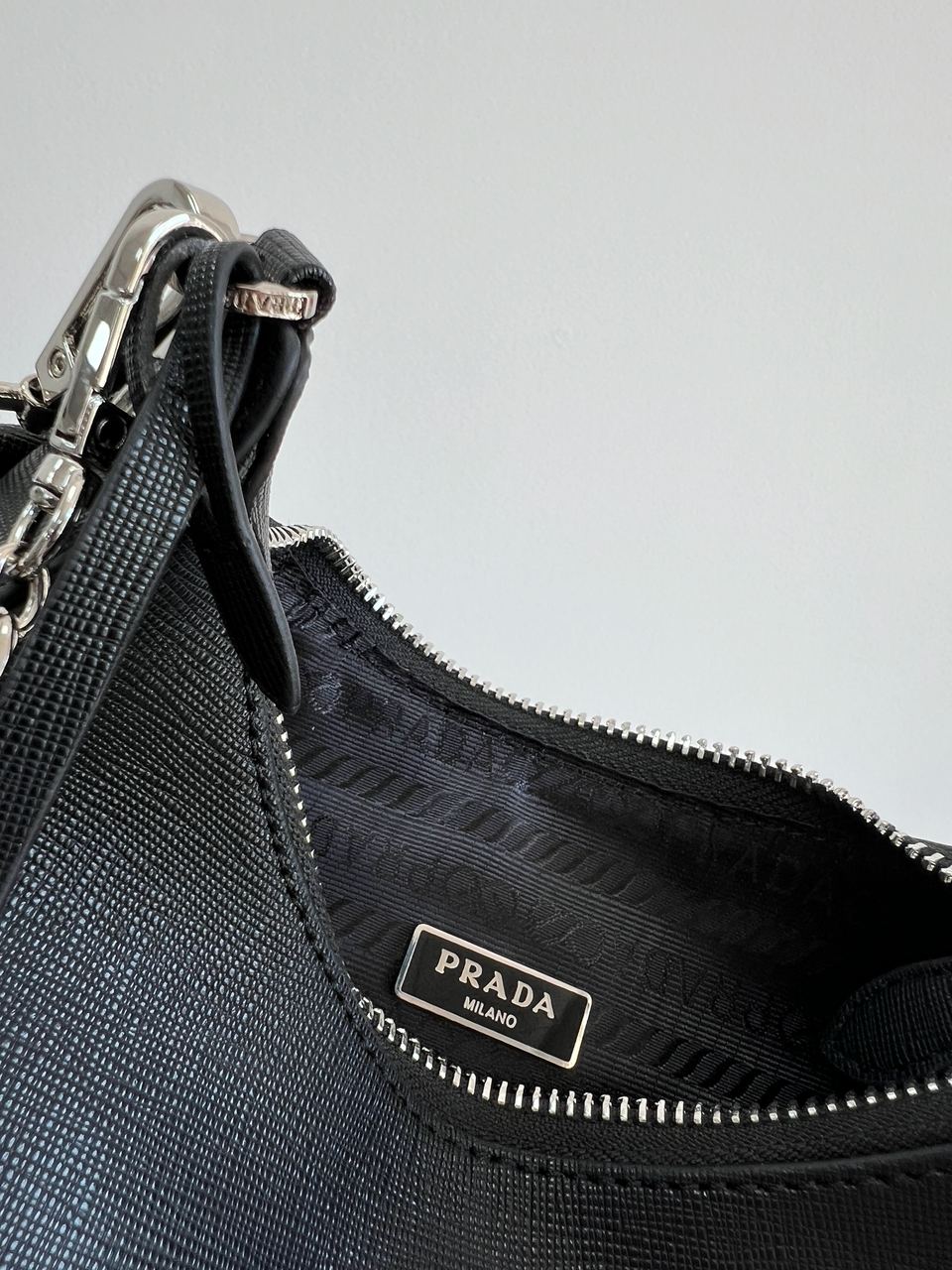 Prada Re-Edition 2005 Saffiano Leather Bag Black - 8