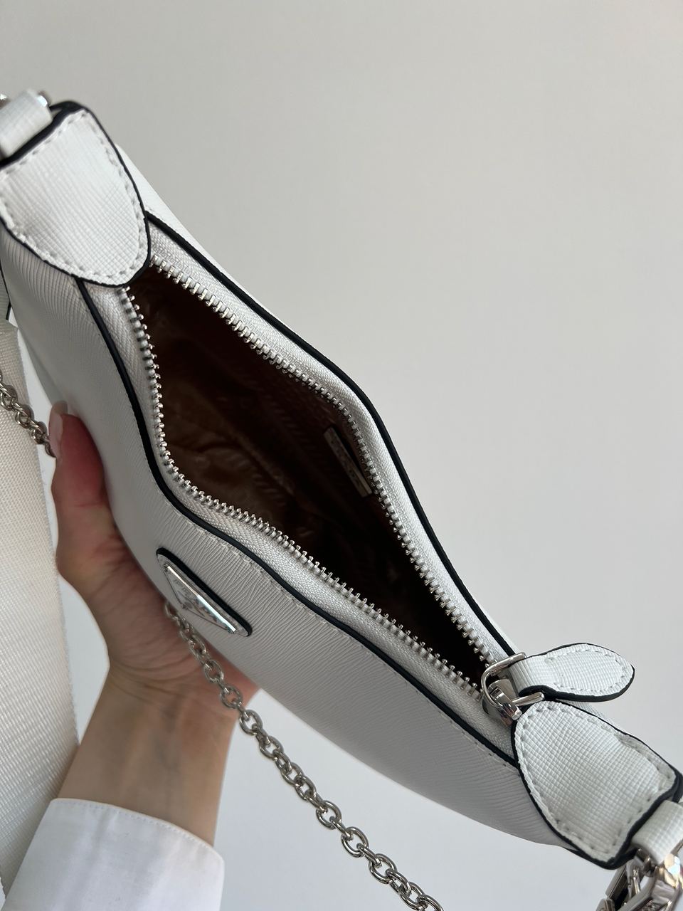 Prada Re-Edition 2005 Saffiano Leather Bag White - 10