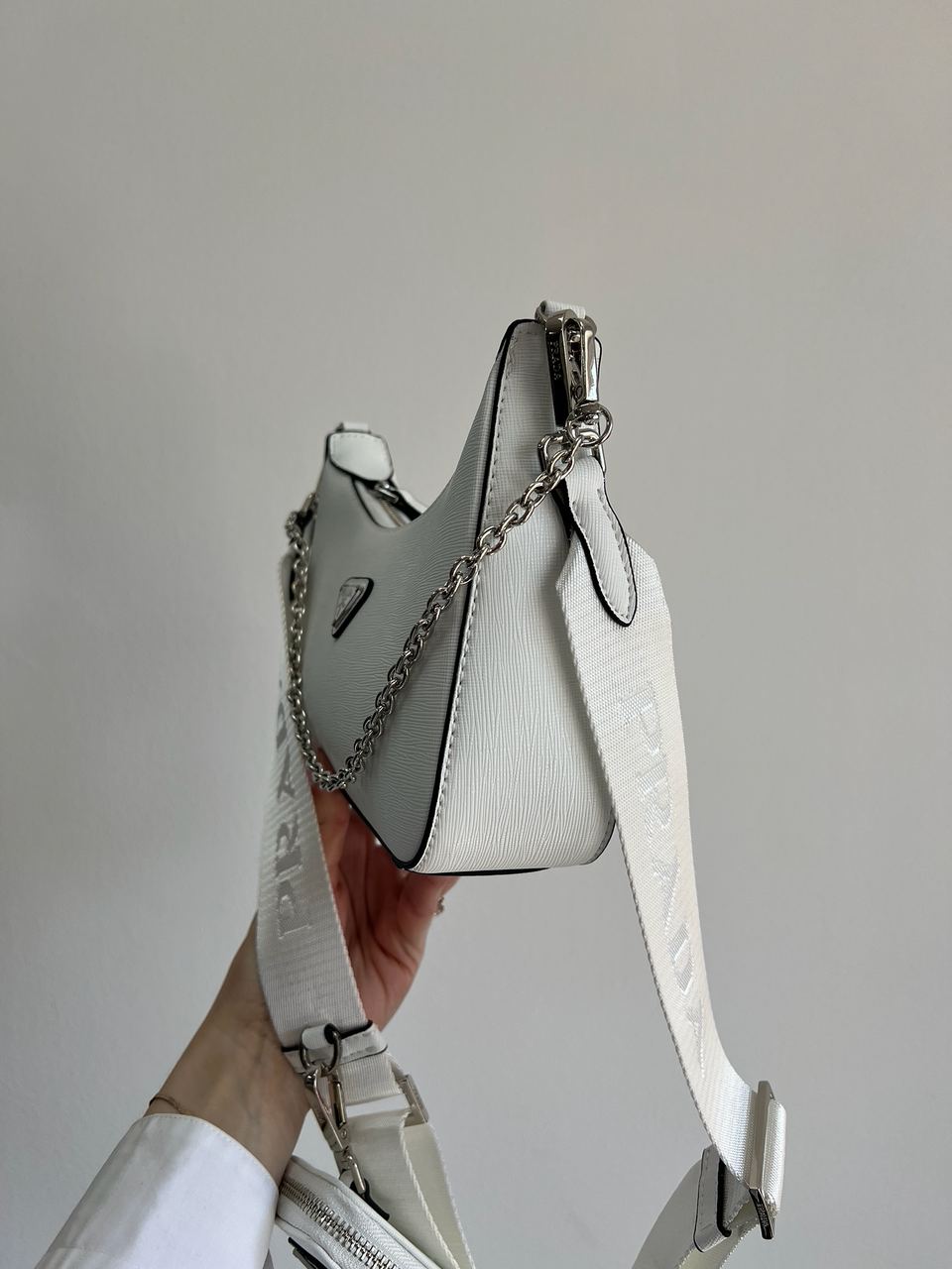 Prada Re-Edition 2005 Saffiano Leather Bag White - 3