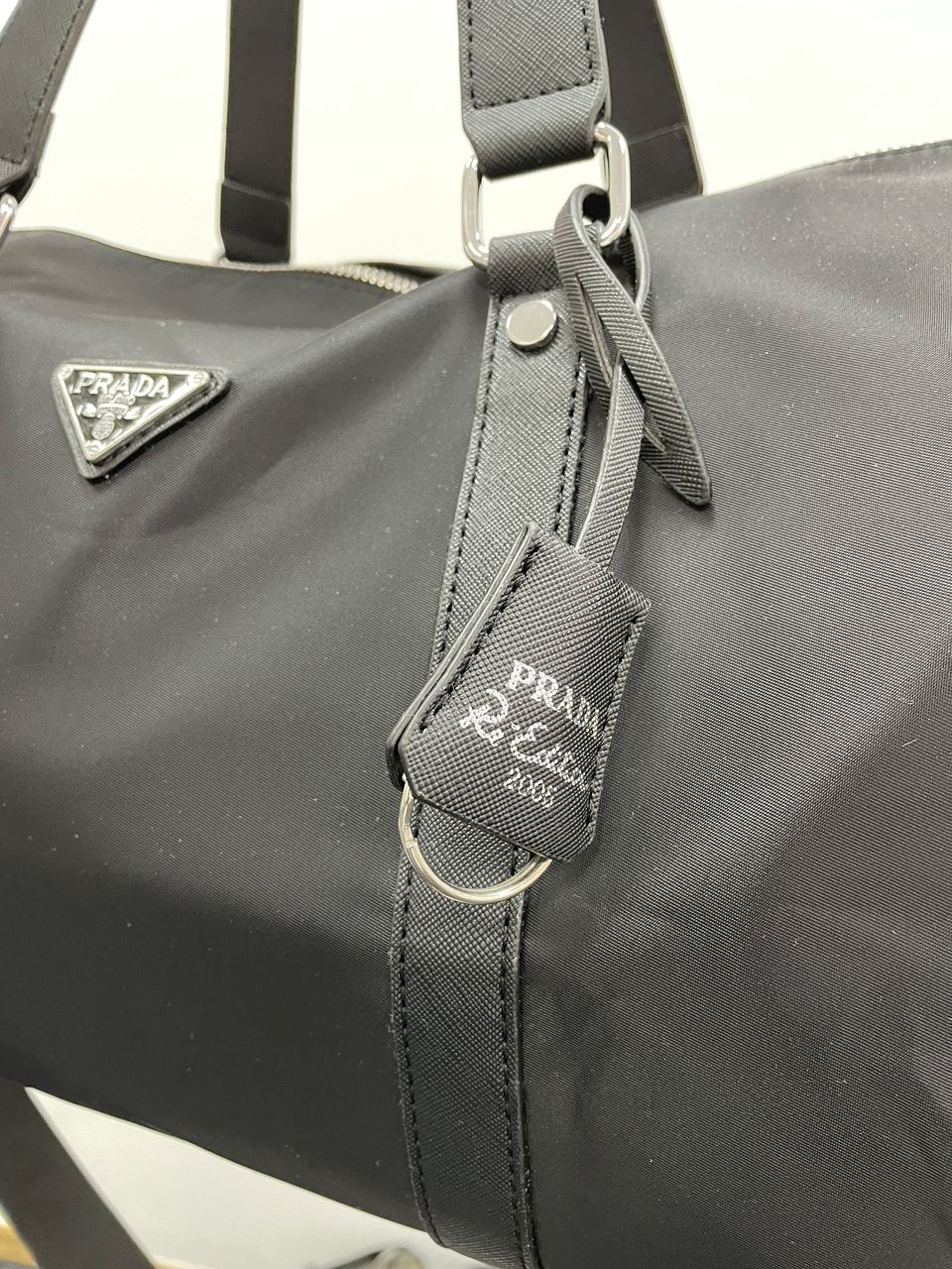 Prada Re-Nylon and Brushed Leather Duffel Bag - 8