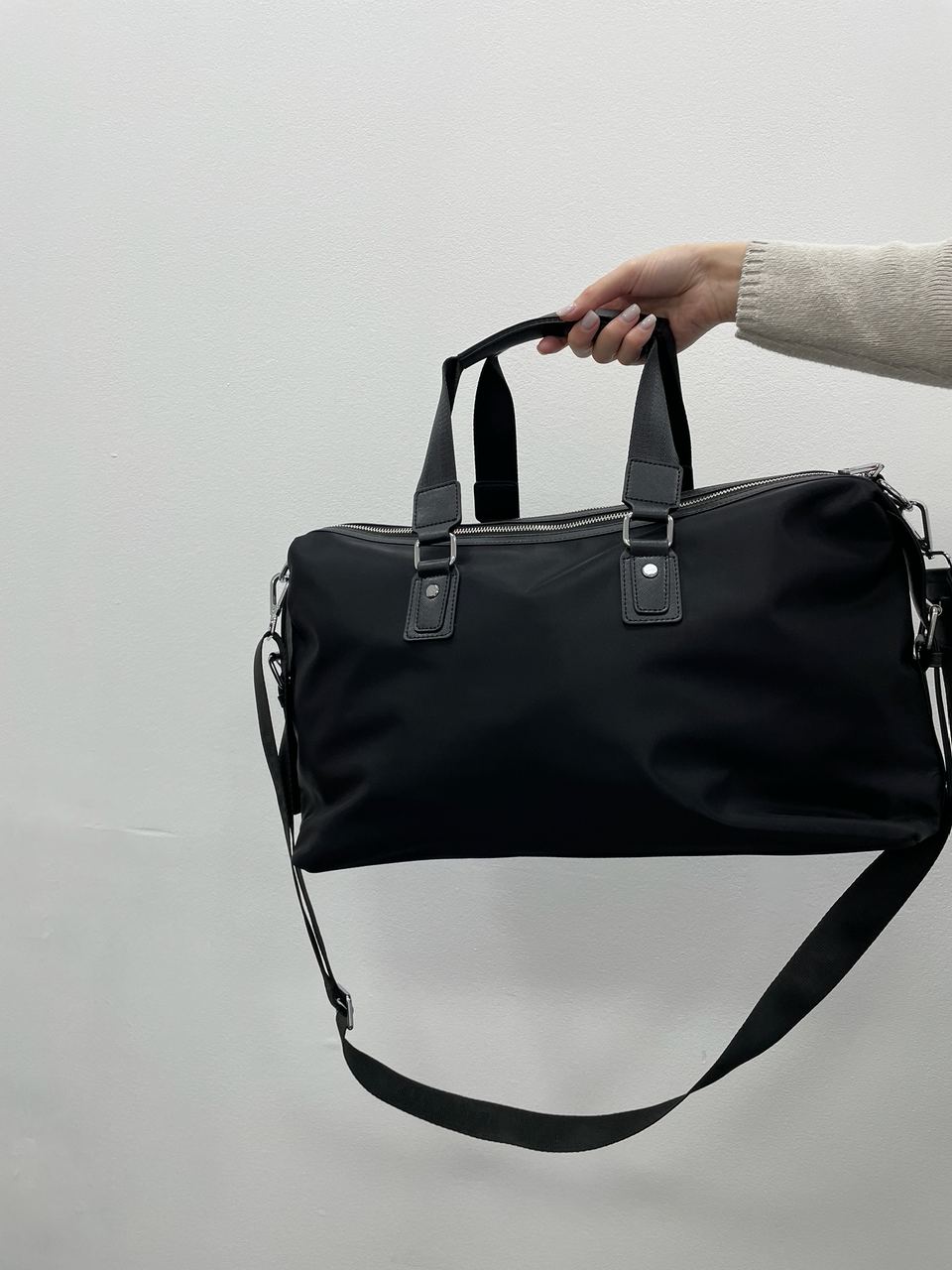 Prada Re-Nylon and Saffiano Leather Duffle Bag - 9