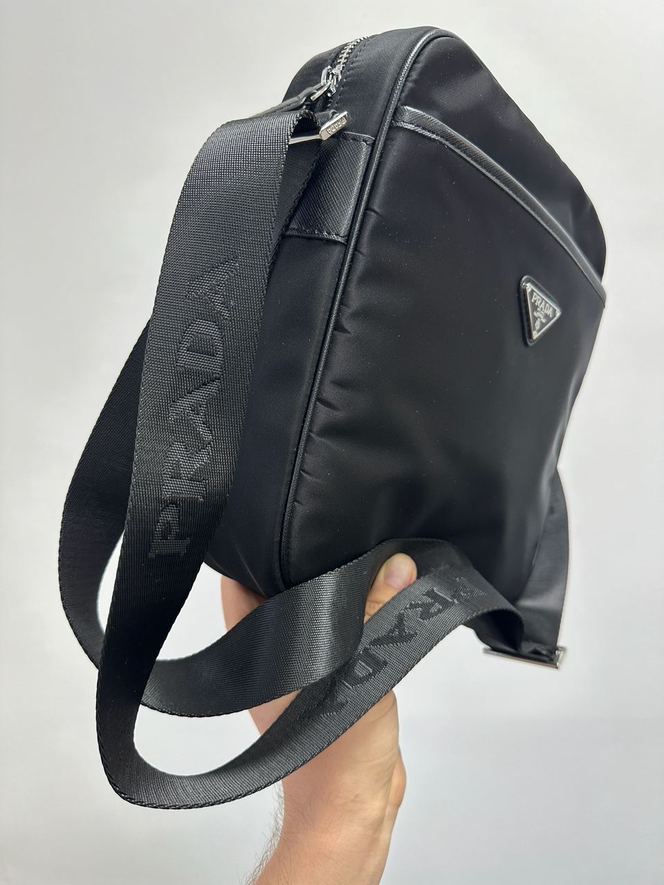 Prada Re-Nylon Crossbody Bag Black - 8