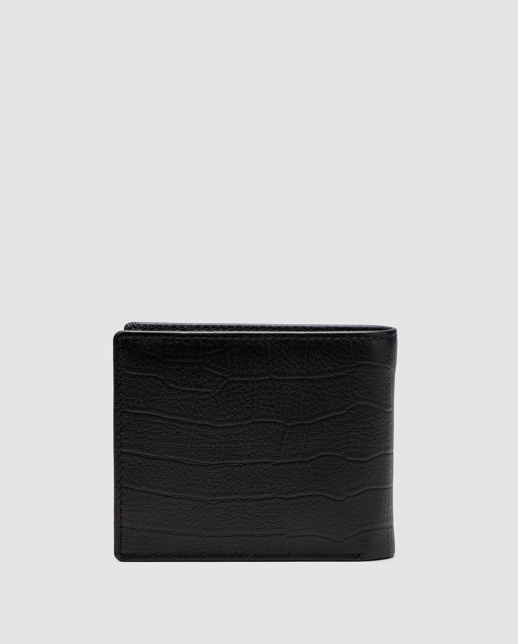 Prada Saffiano Leather Wallet Crocodile Embossed in Black - 3