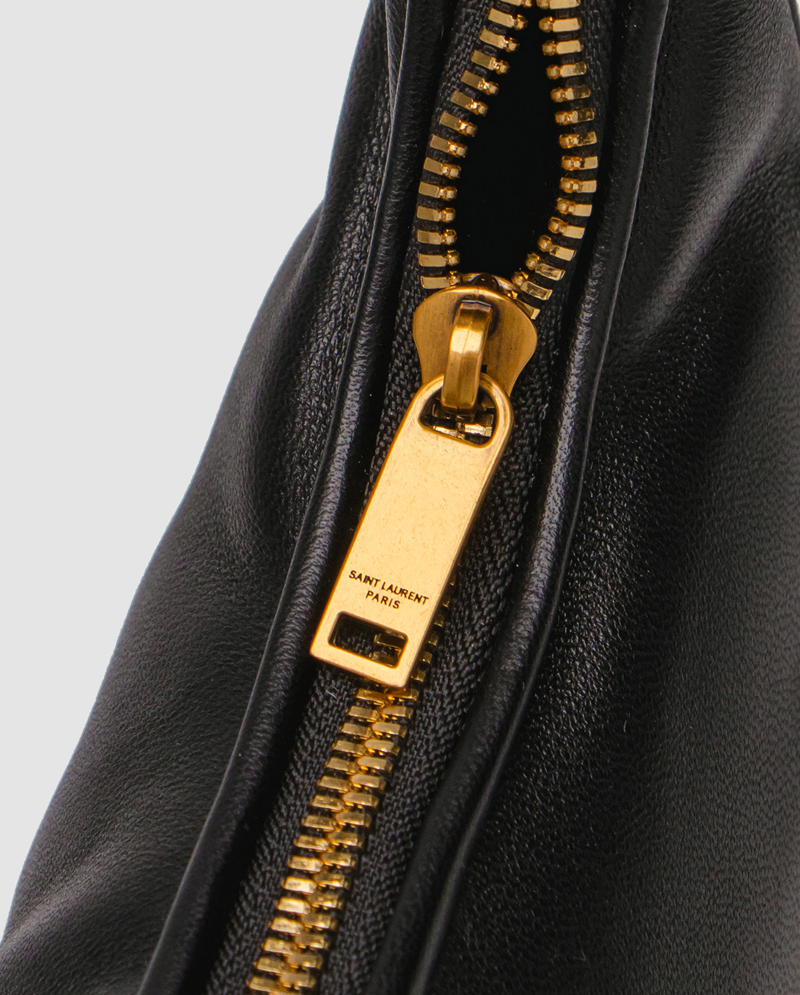 Saint Laurent Calypso Hobo in Plunged Lambskin Black/Gold - 3