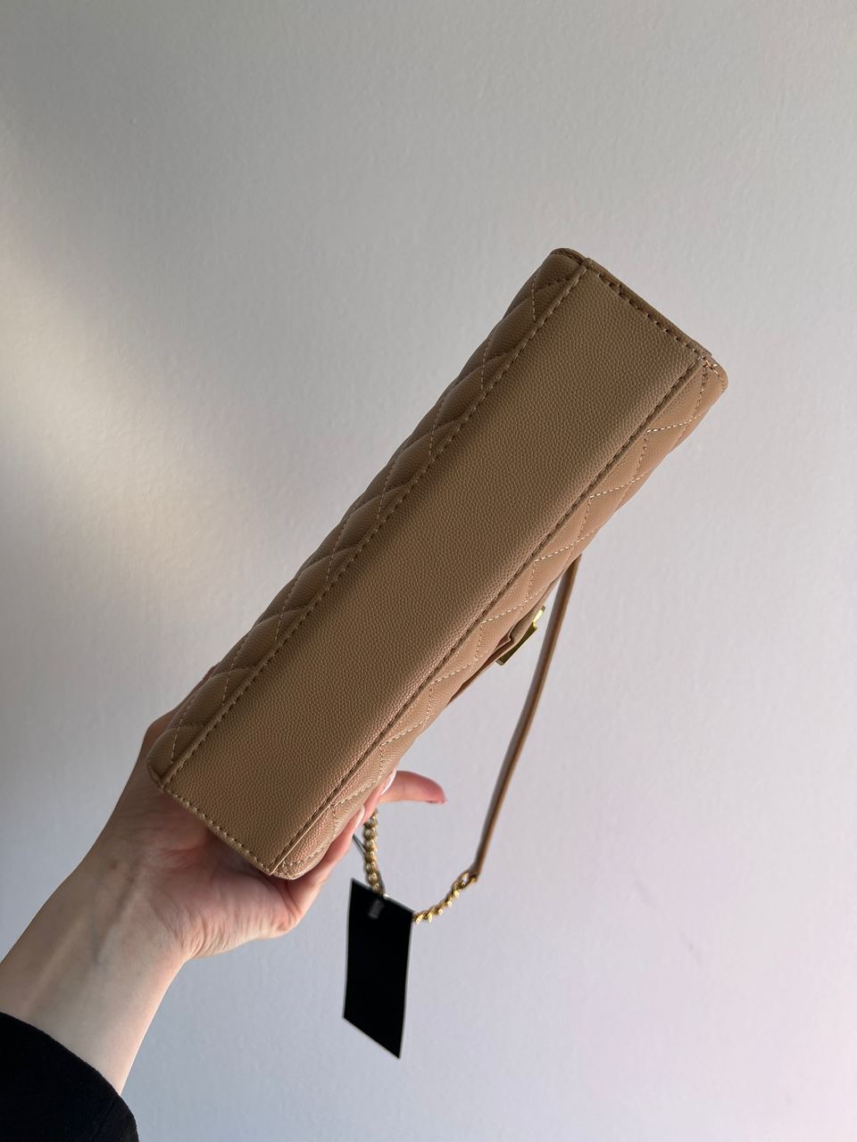 Saint Laurent Envelope Medium In Quilted Leather Beige - 24