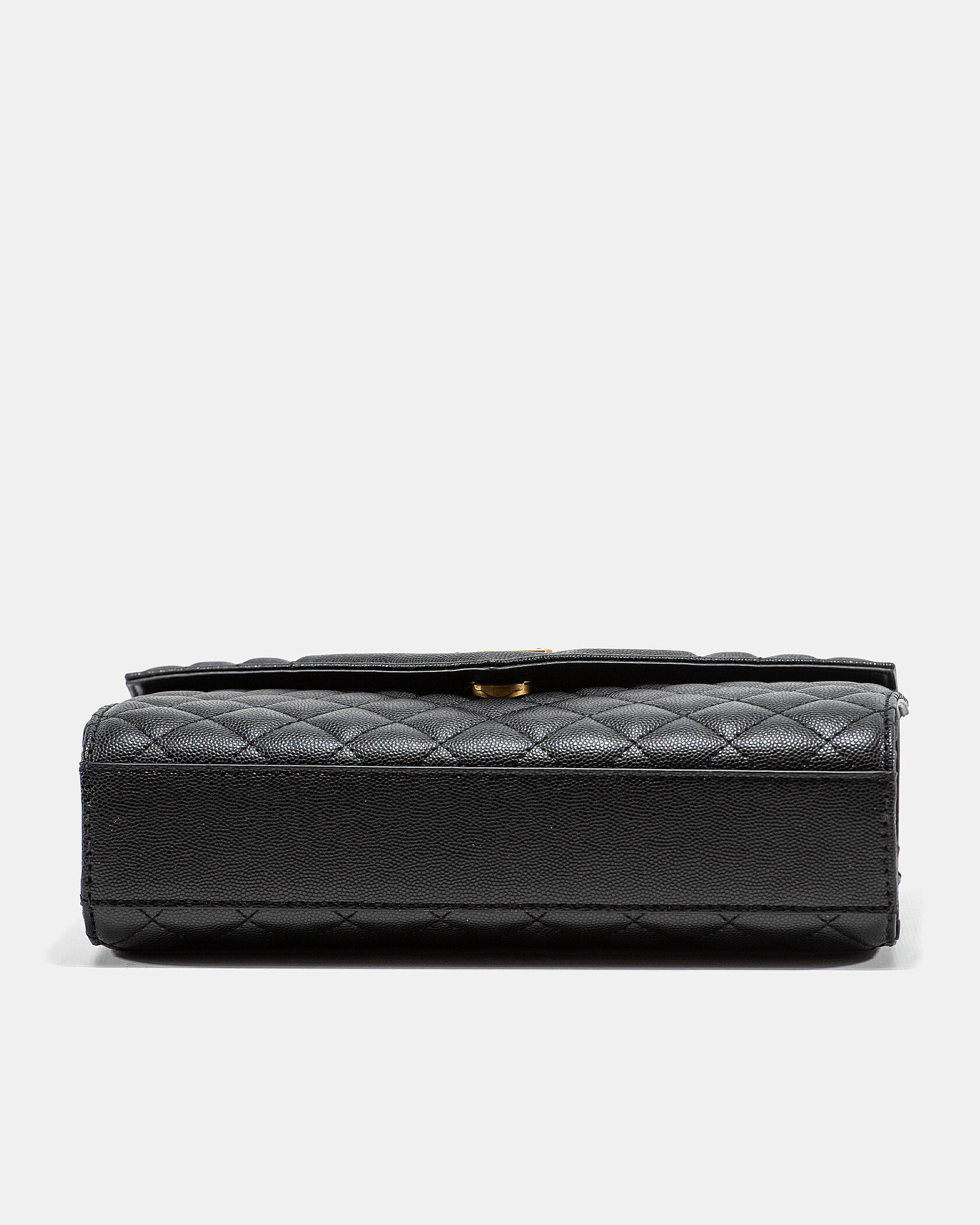 Saint Laurent Envelope Medium In Quilted Leather Black/Gold - 10