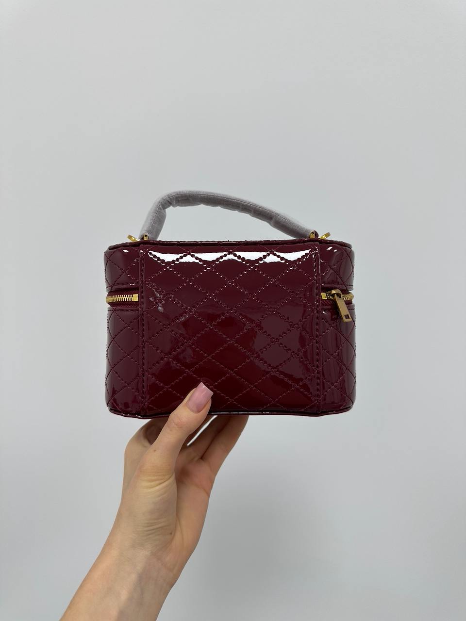 Saint Laurent Gaby Vanity Lacquered Leather Shoulder Bag Red - 6