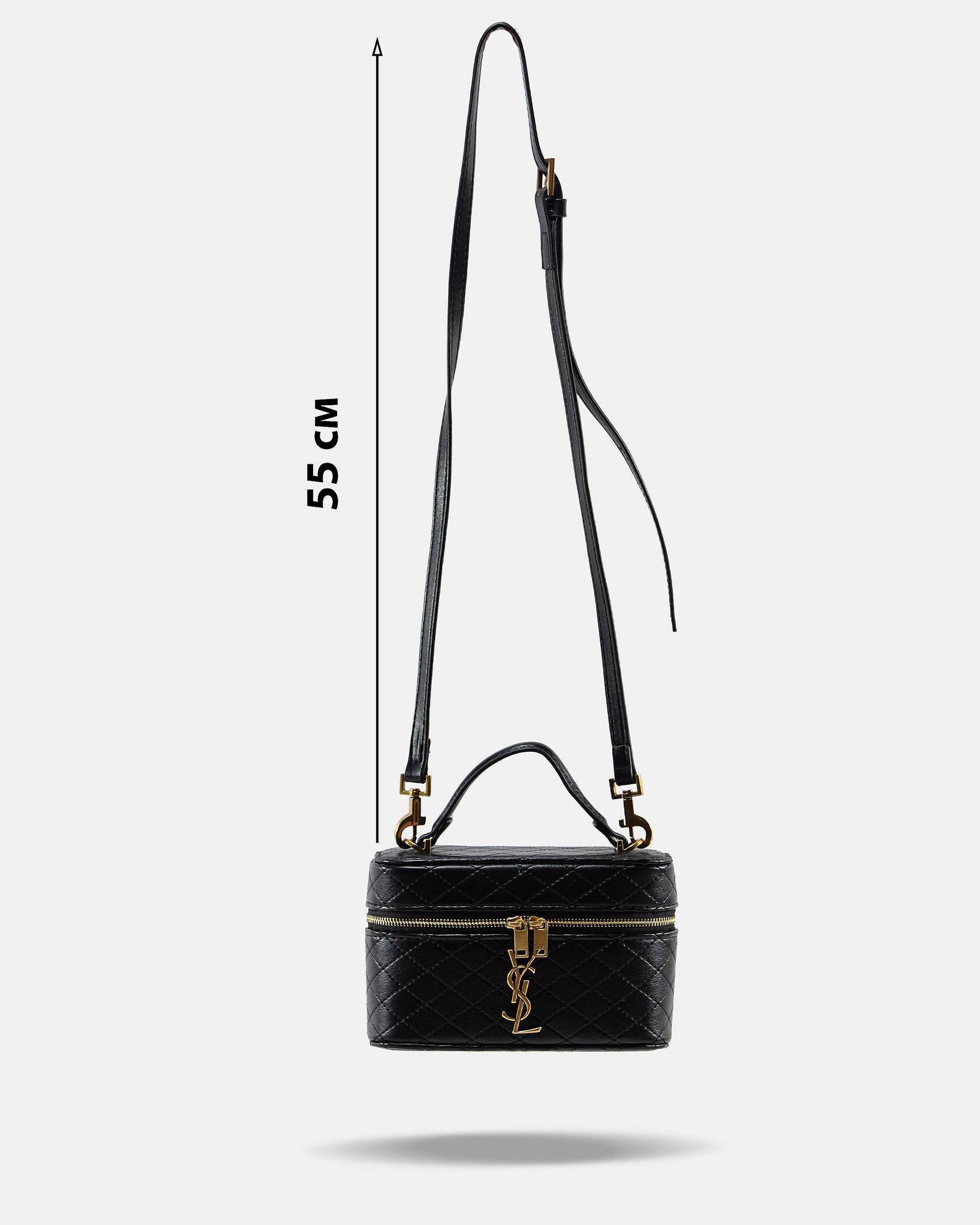 Saint Laurent Gaby Vanity Leather Shoulder Bag Black - 4