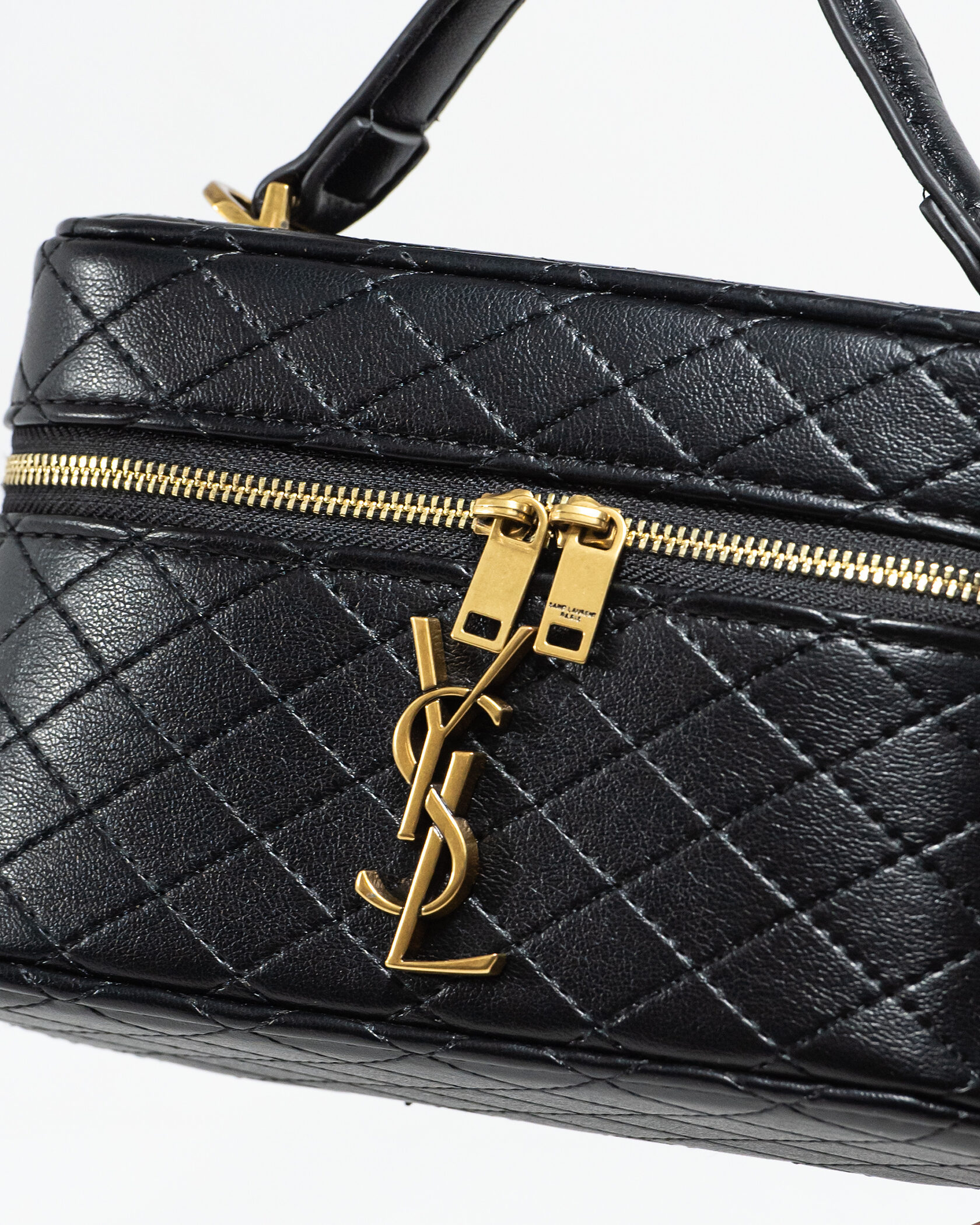 Saint Laurent Gaby Vanity Leather Shoulder Bag Black - 7