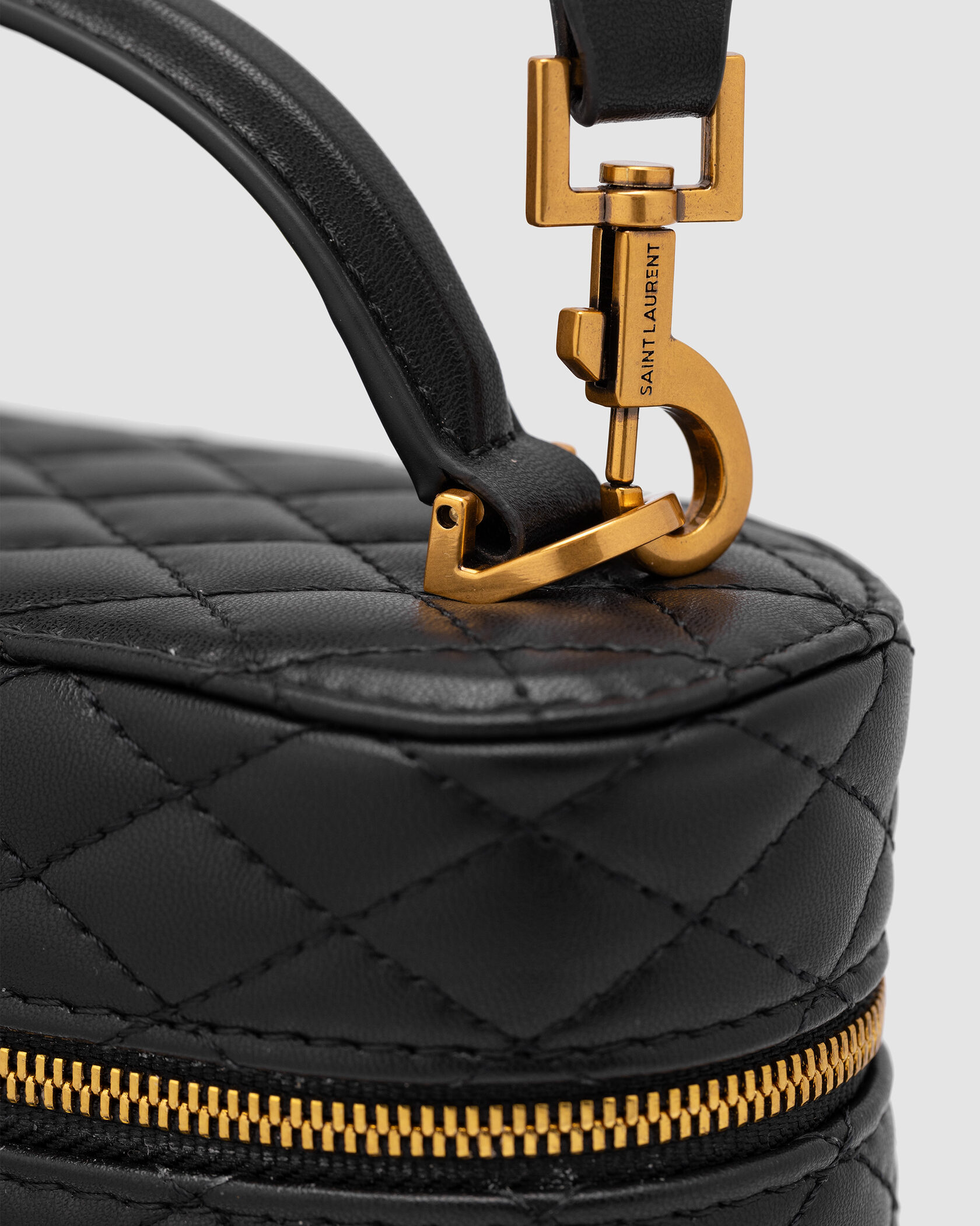 Saint Laurent Gaby Vanity Leather Shoulder Bag Black - 5