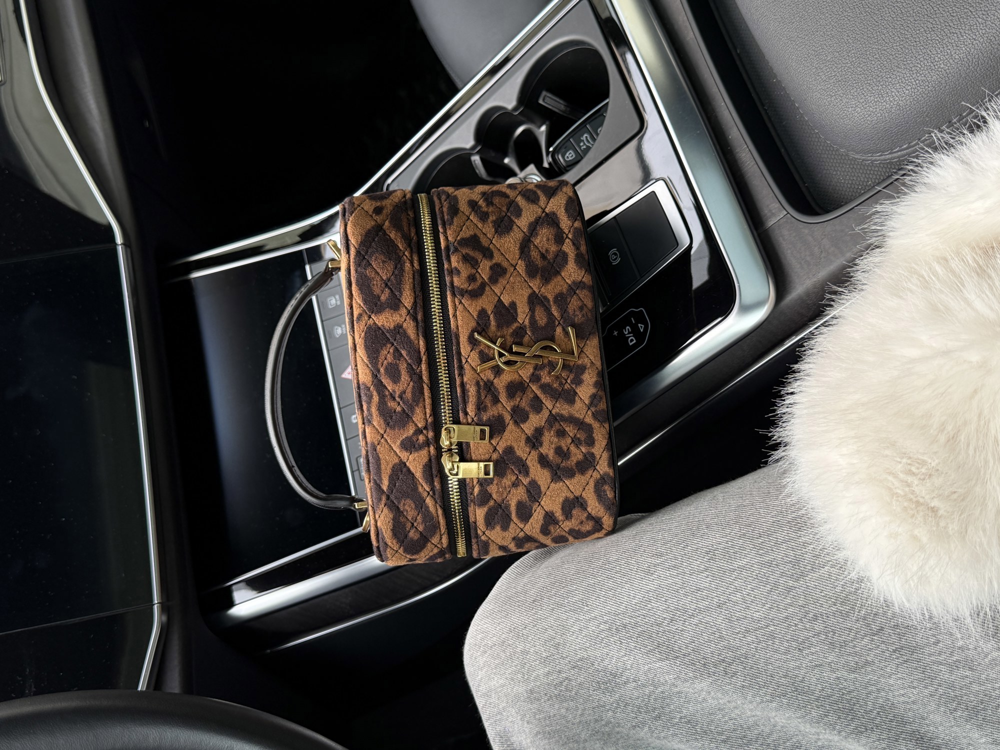 Saint Laurent Gaby Vanity Textile Shoulder Bag Leo/Brown - 11