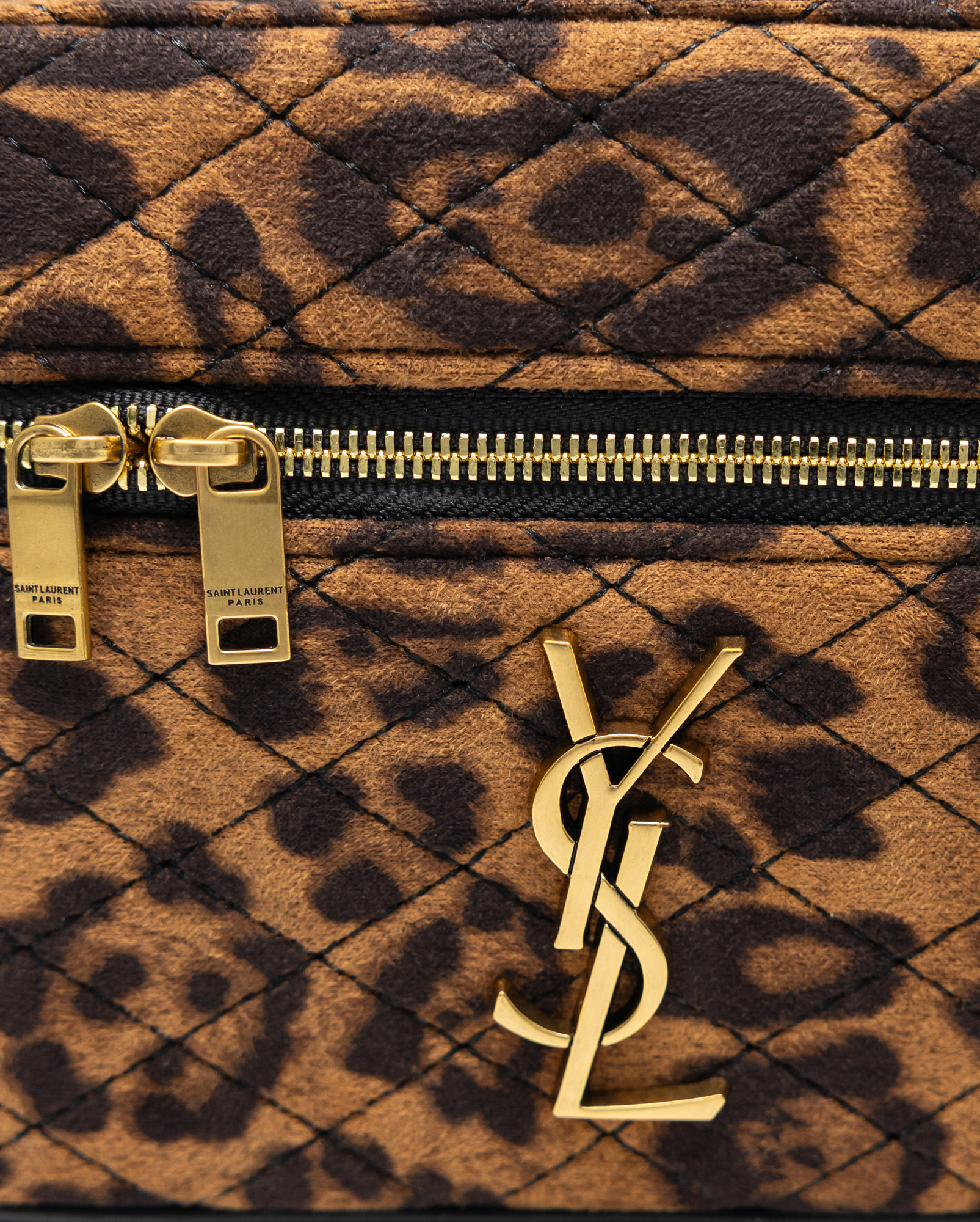 Saint Laurent Gaby Vanity Textile Shoulder Bag Leo/Brown - 6