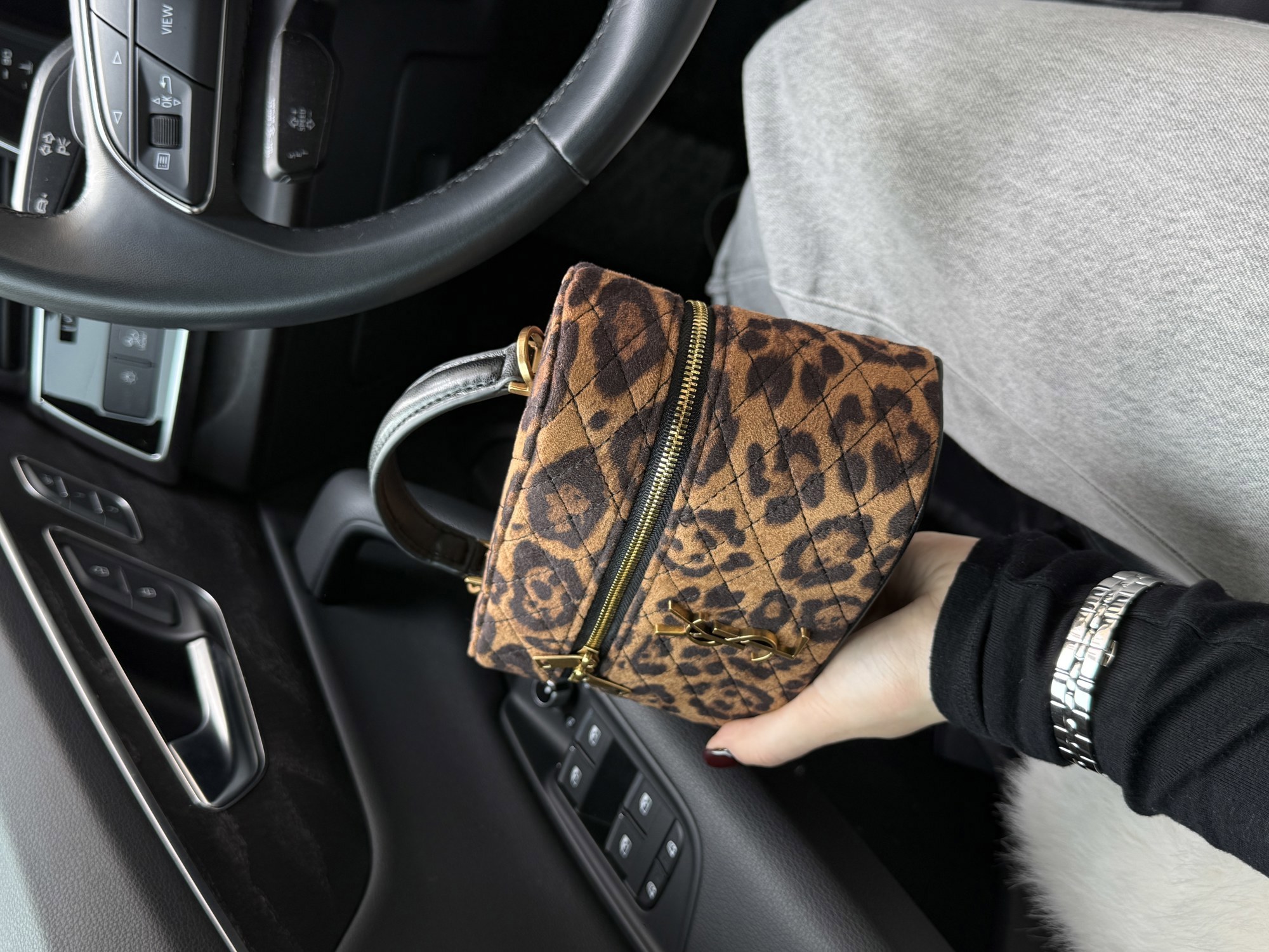 Saint Laurent Gaby Vanity Textile Shoulder Bag Leo/Brown - 14