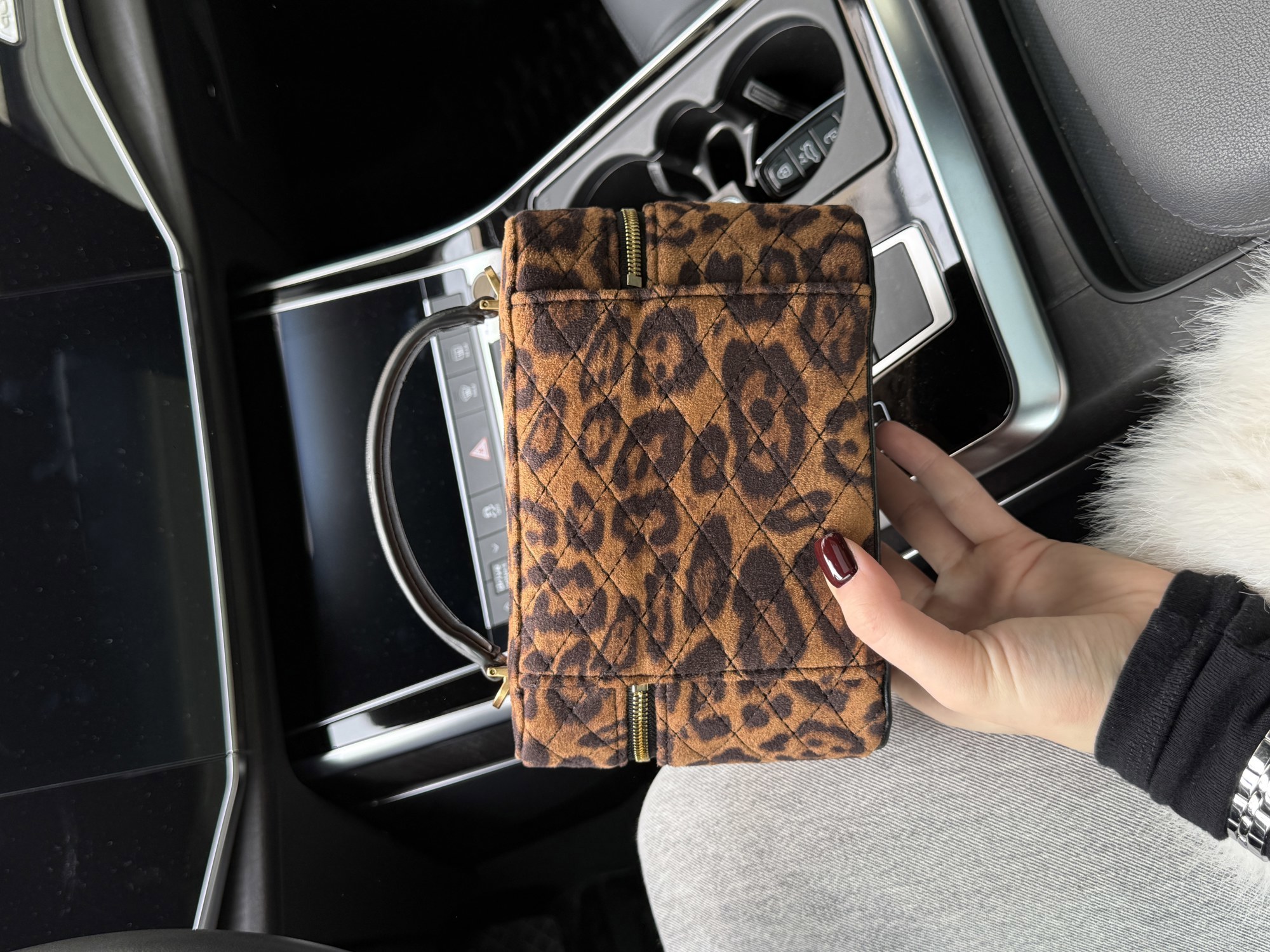 Saint Laurent Gaby Vanity Textile Shoulder Bag Leo/Brown - 15