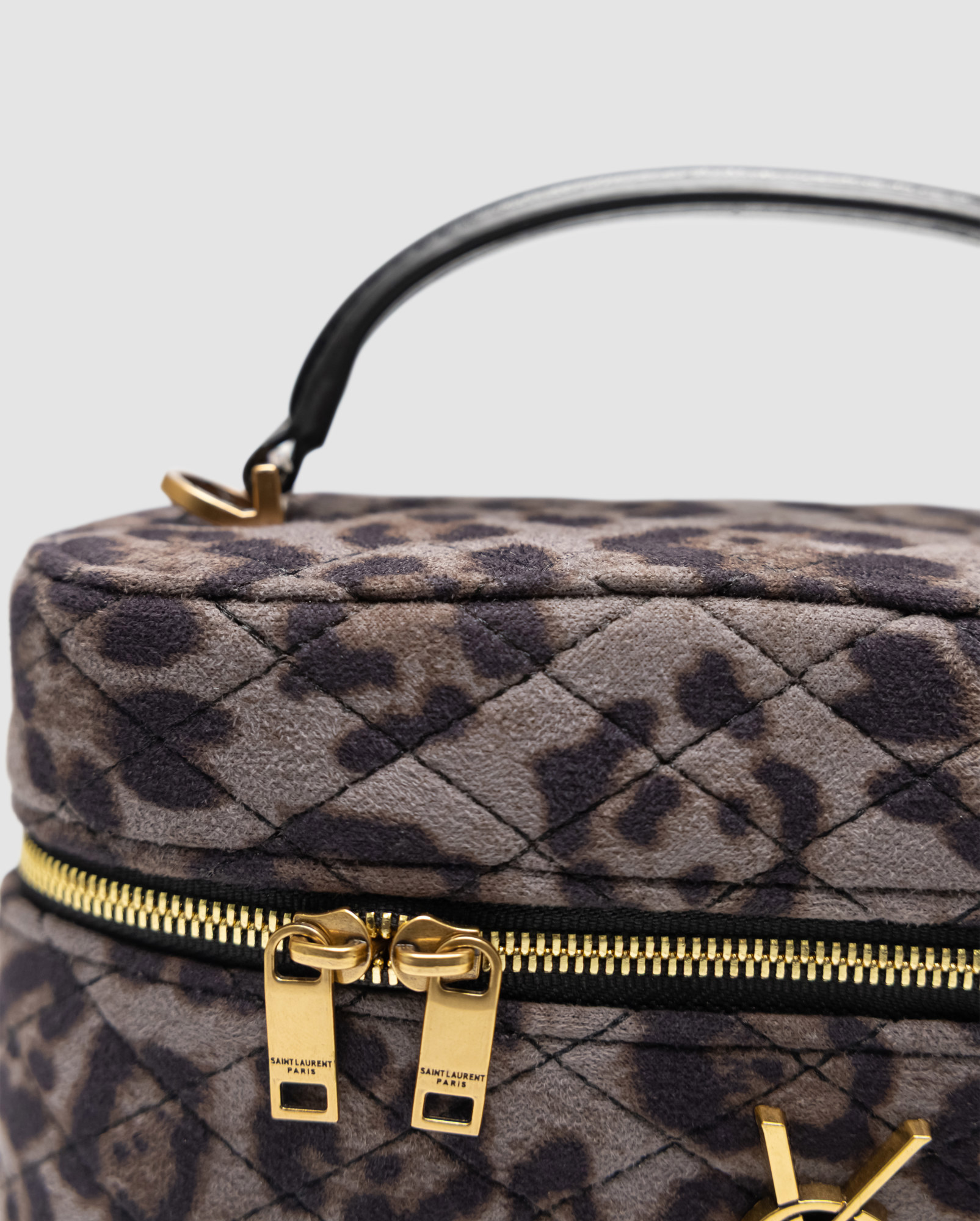 Saint Laurent Gaby Vanity Textile Shoulder Bag Leo/Grey - 6