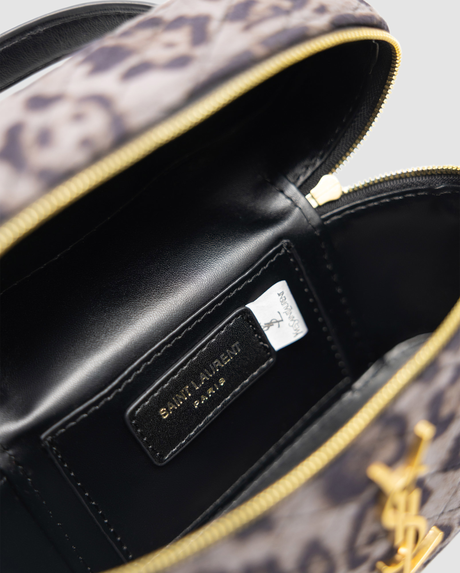 Saint Laurent Gaby Vanity Textile Shoulder Bag Leo/Grey - 7