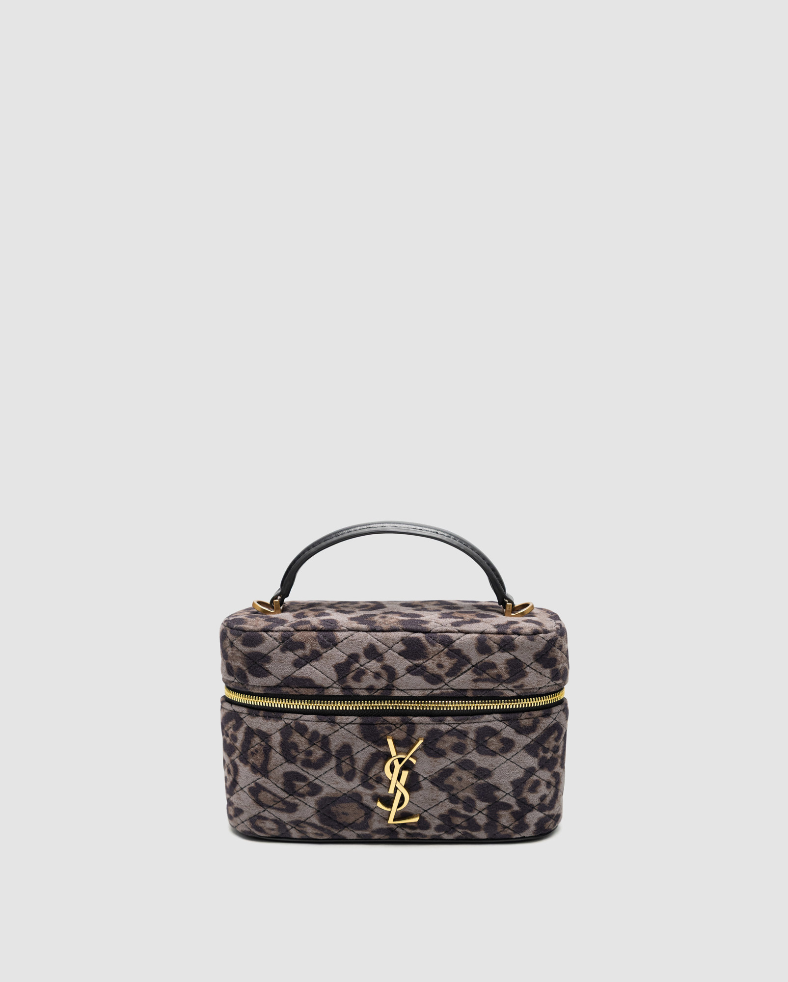 Saint Laurent Gaby Vanity Textile Shoulder Bag Leo/Grey - 2