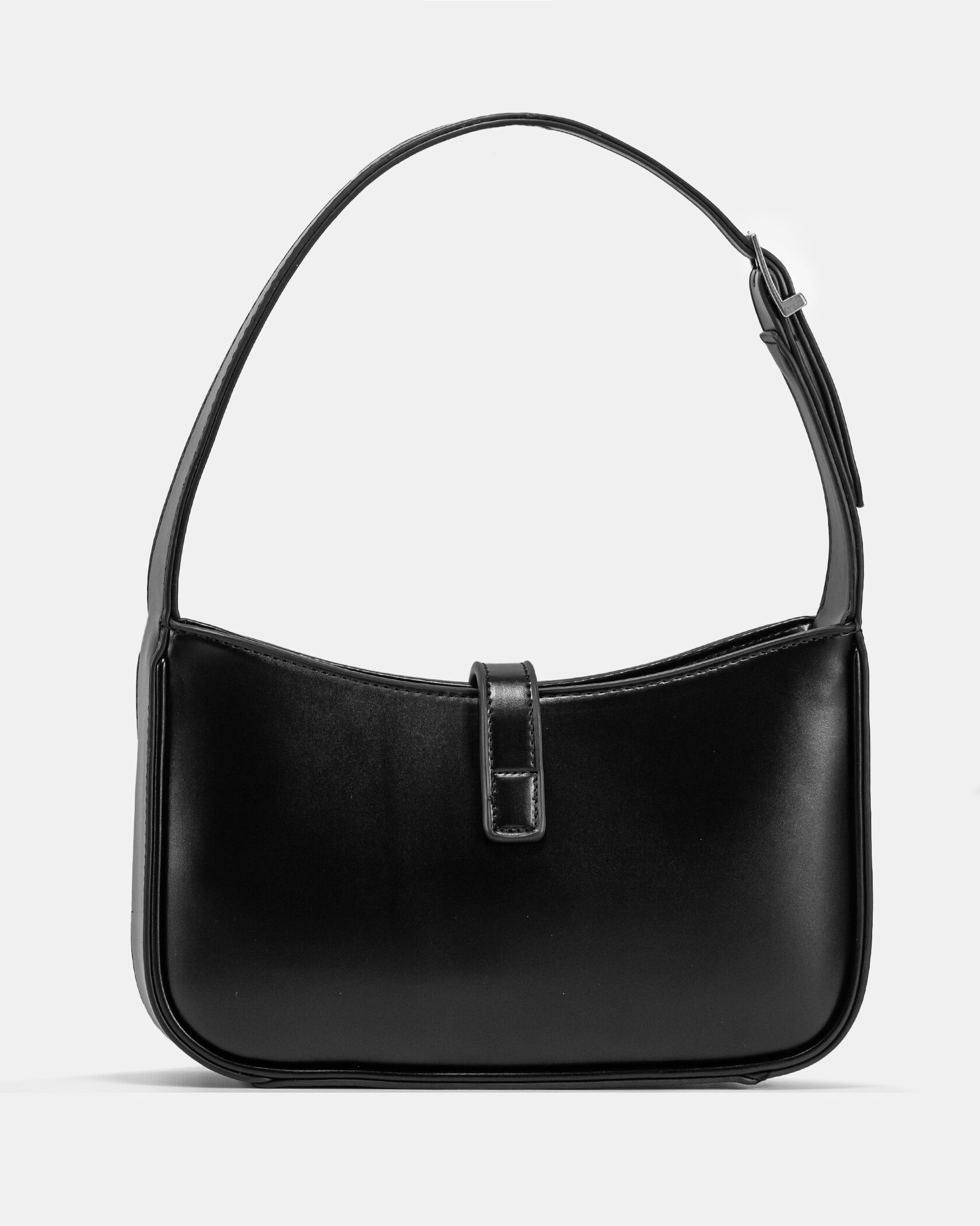 Saint Laurent Hobo Le 5 A 7 Leather Shoulder Bag in Black/Silver - 7