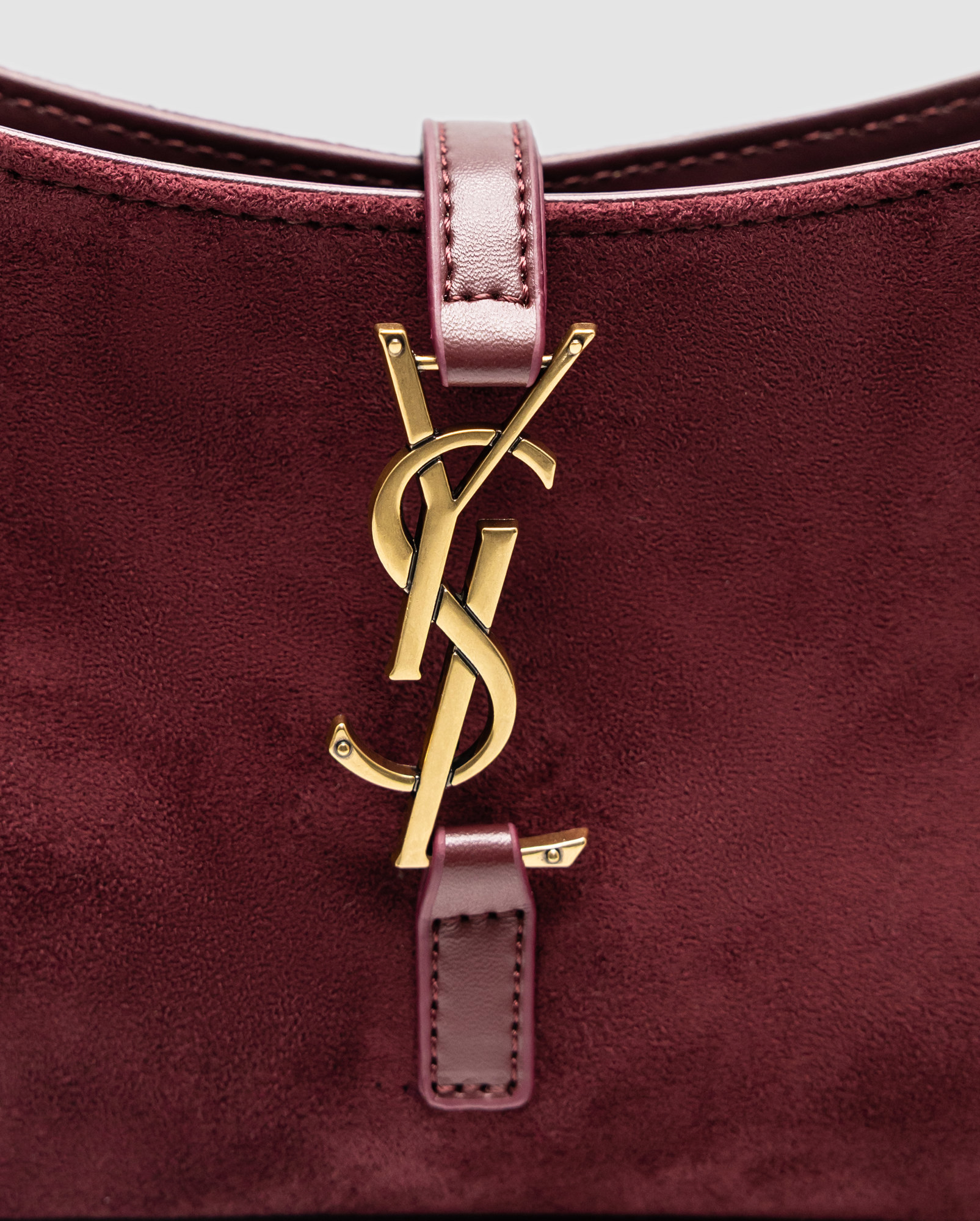 Saint Laurent Hobo Le 5 A 7 Shoulder Bag Dark Red Wine - 4