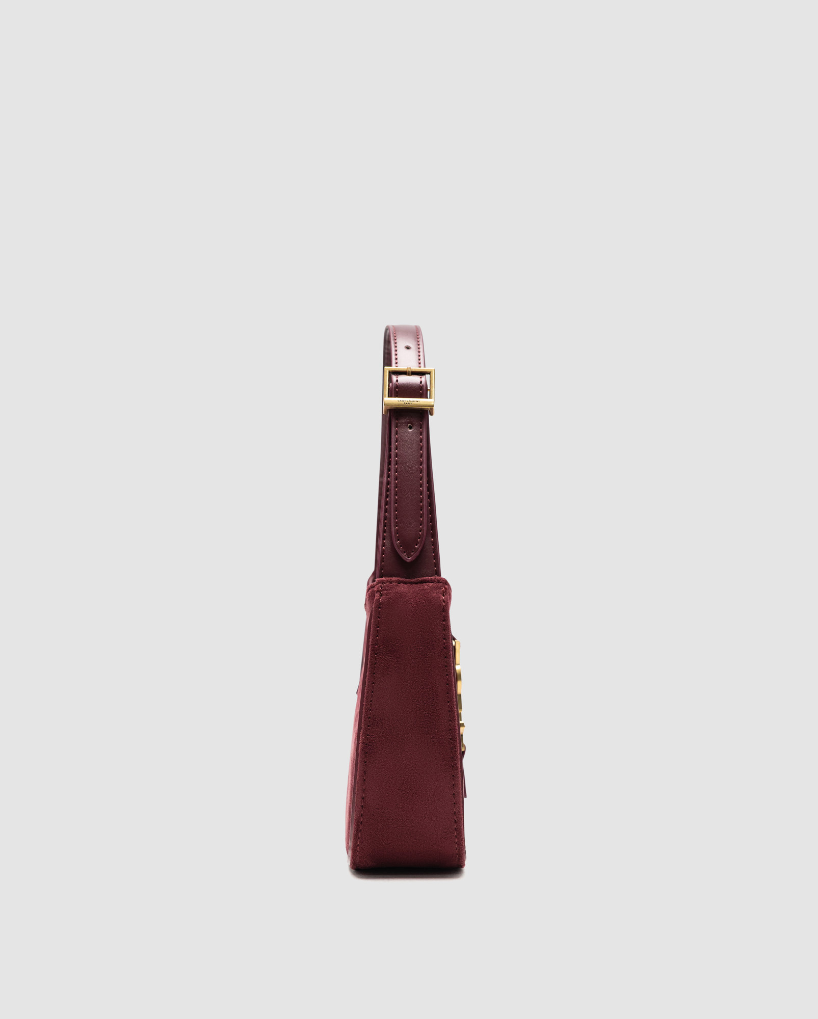 Saint Laurent Hobo Le 5 A 7 Shoulder Bag Dark Red Wine - 3