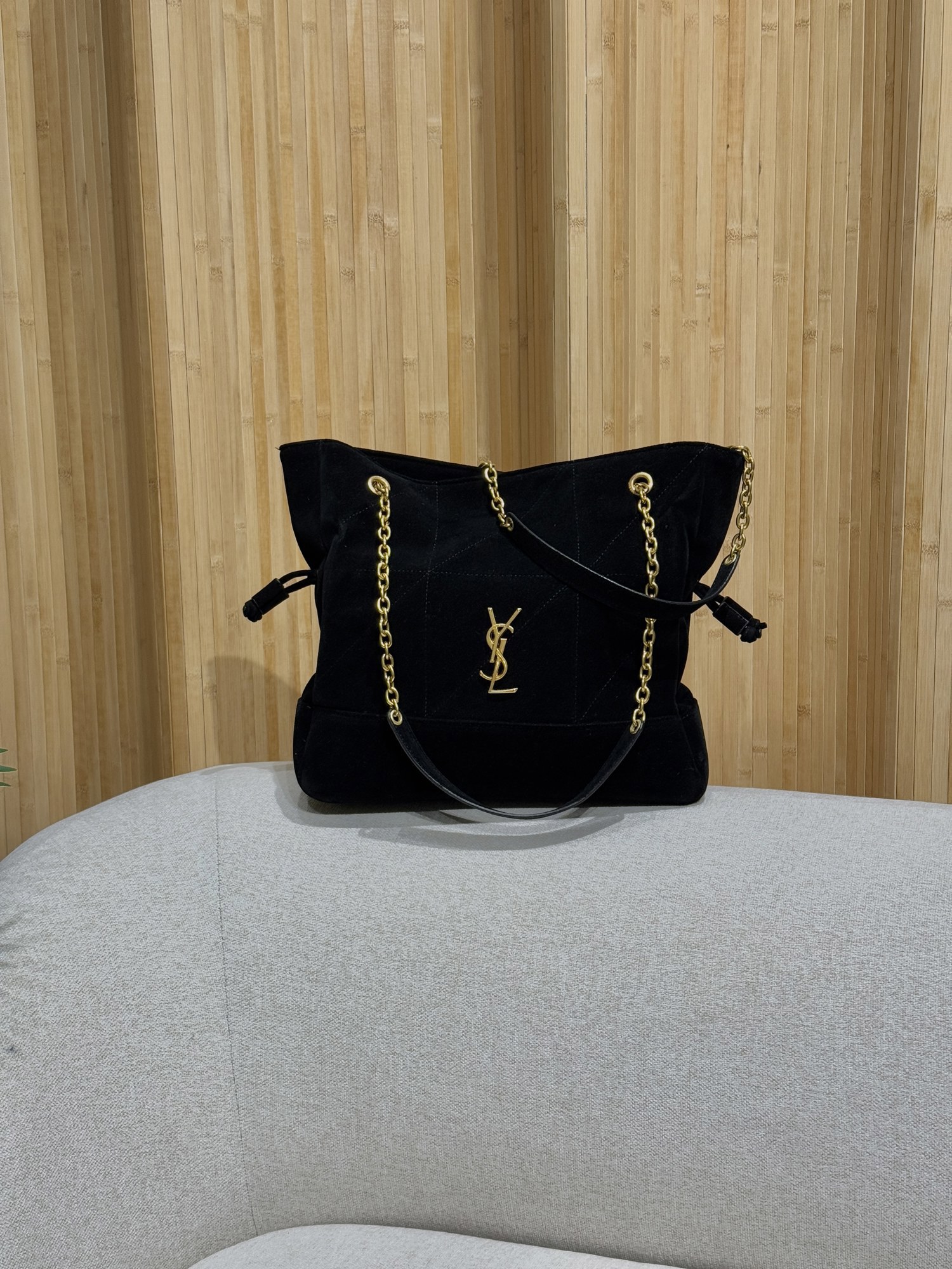Saint Laurent Jamie Shopping in Suede Black - 13