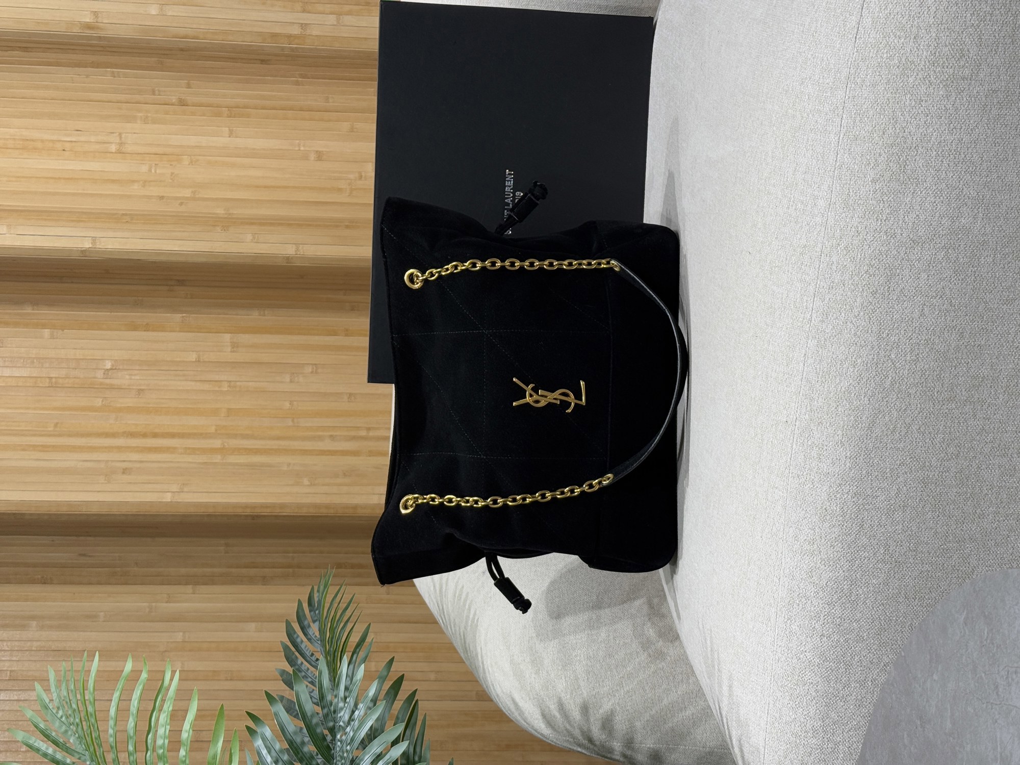 Saint Laurent Jamie Shopping in Suede Black - 12