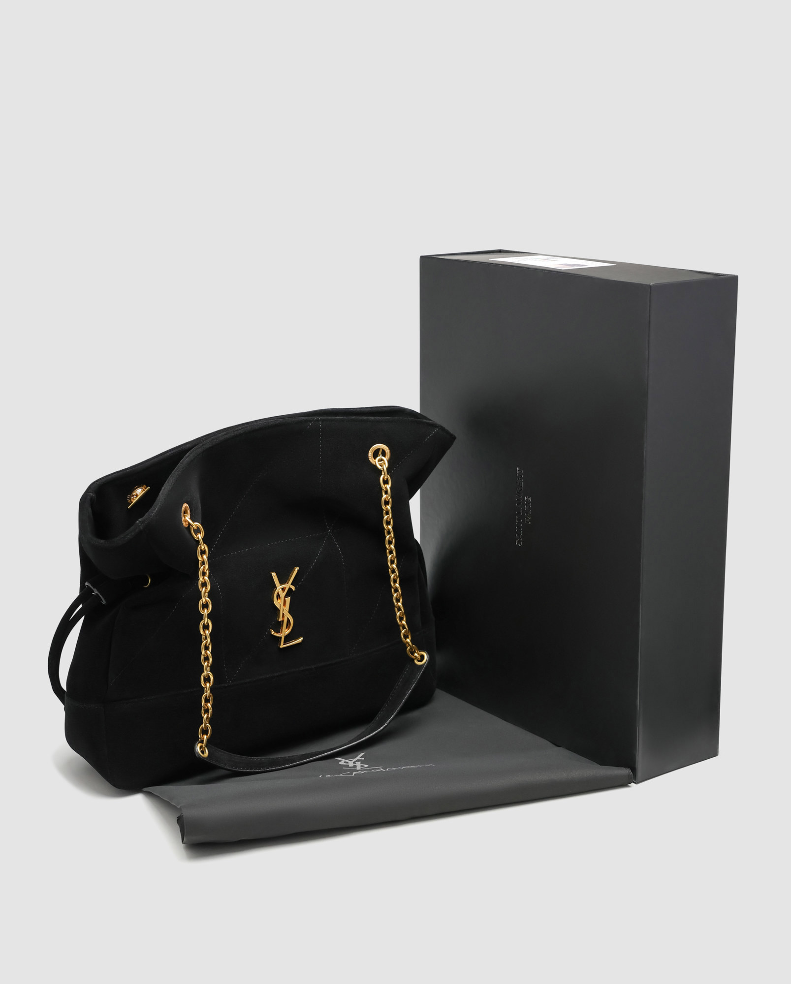 Saint Laurent Jamie Shopping in Suede Black - 6