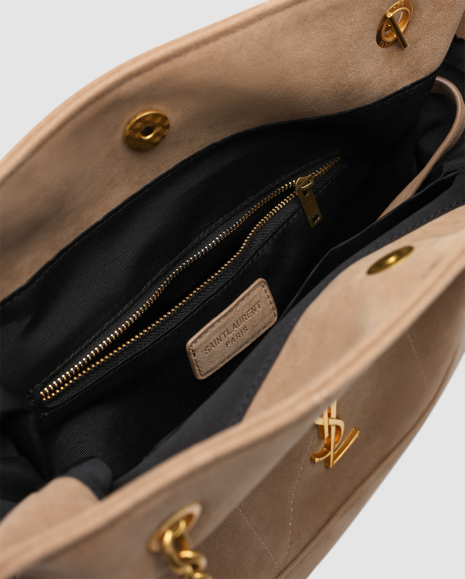 Saint Laurent Jamie Shopping in Suede Golden Leaf - 4