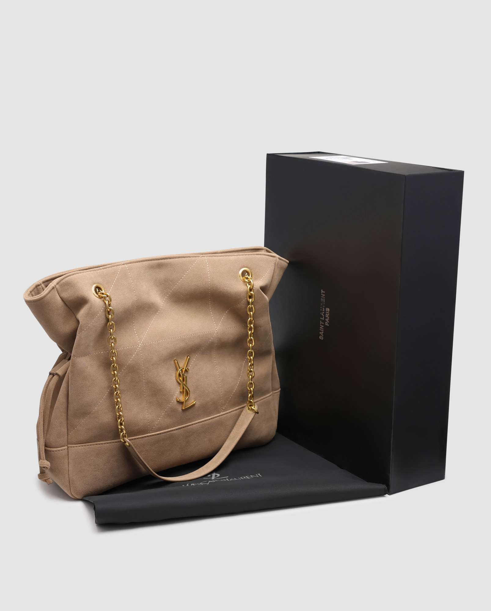 Saint Laurent Jamie Shopping in Suede Golden Leaf - 6