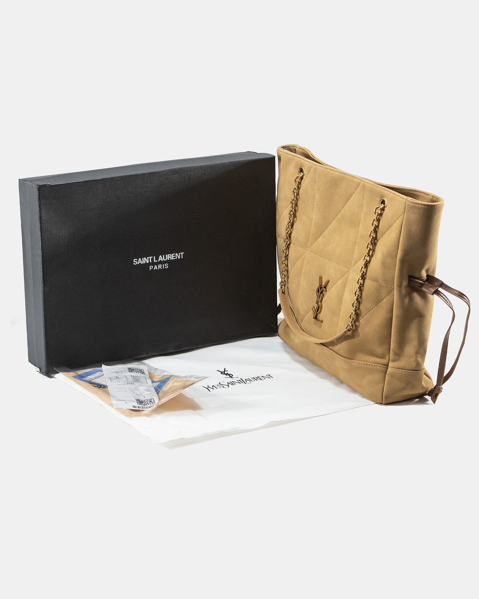 Saint Laurent Jamie Shopping in Suede Golden Leaf - 2