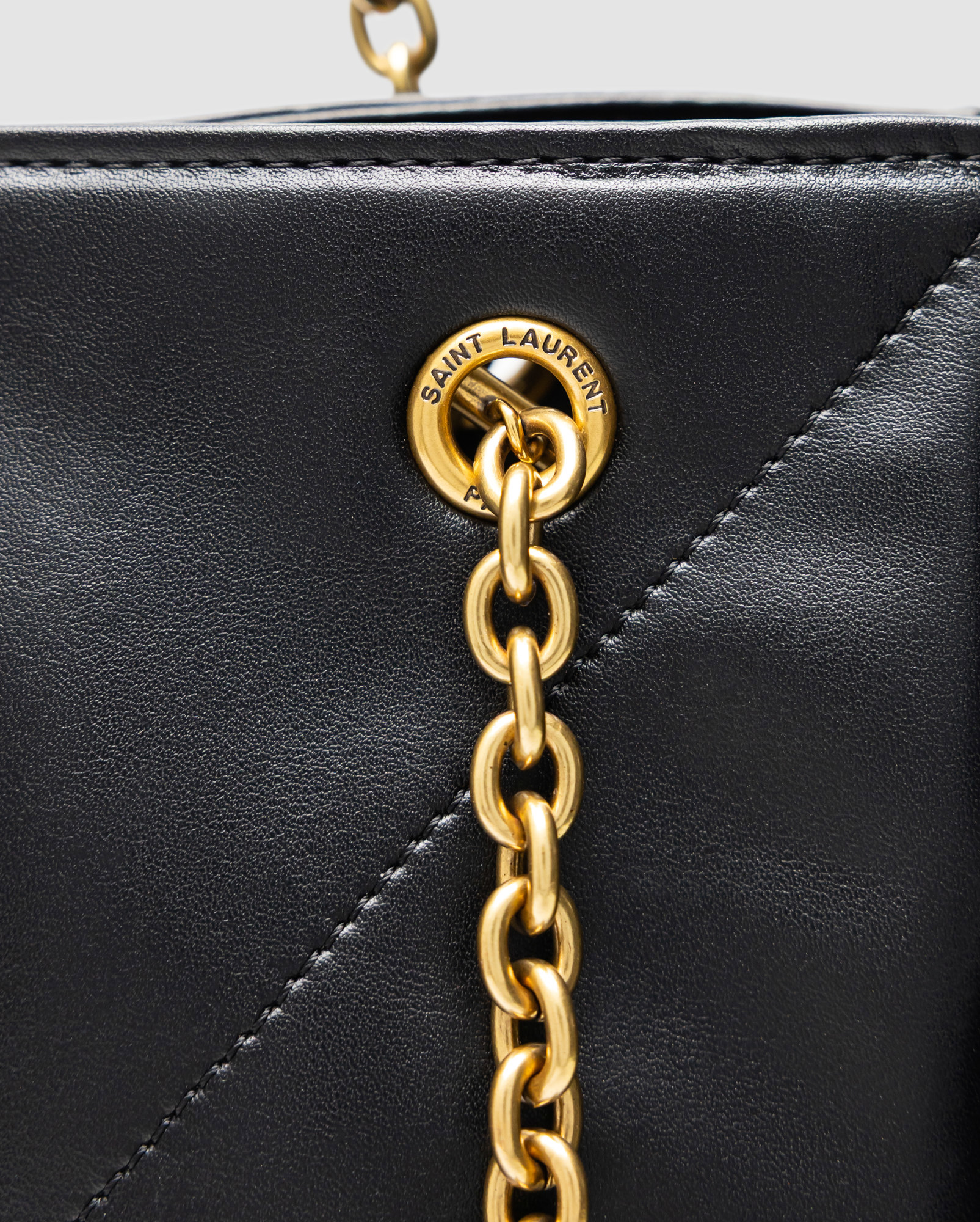 Saint Laurent Jamie Shopping Leather Tote Bag in Black - 6