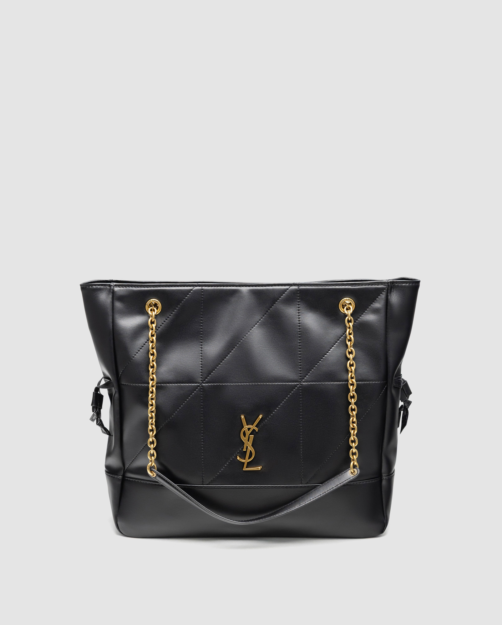 Saint Laurent Jamie Shopping Leather Tote Bag in Black - 2