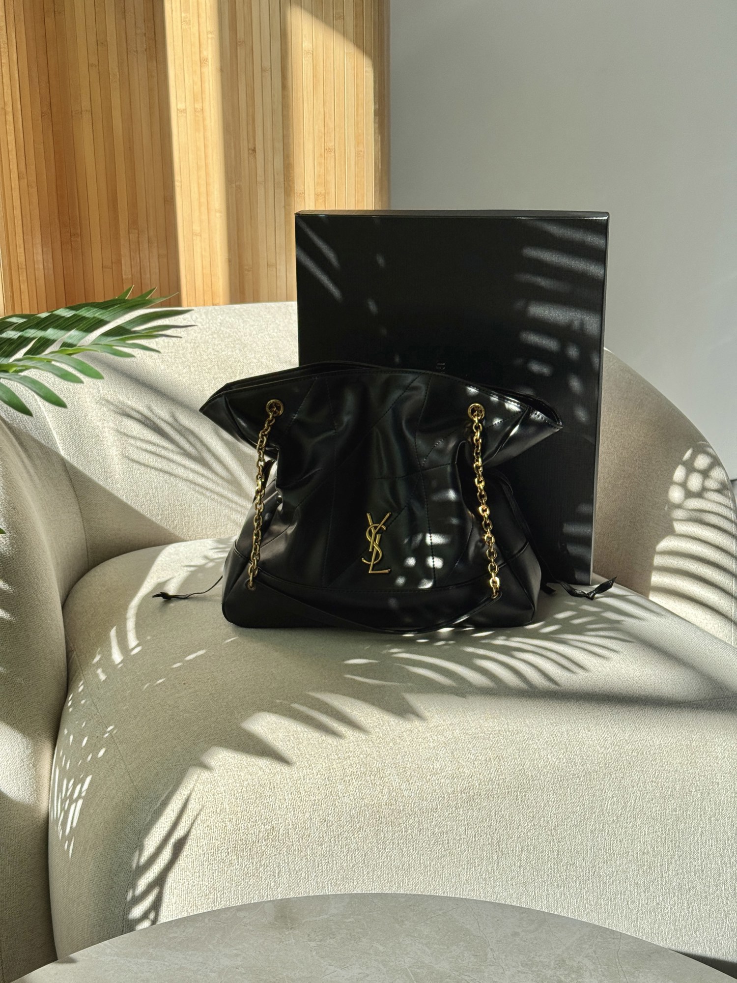 Saint Laurent Jamie Shopping Leather Tote Bag in Black - 13