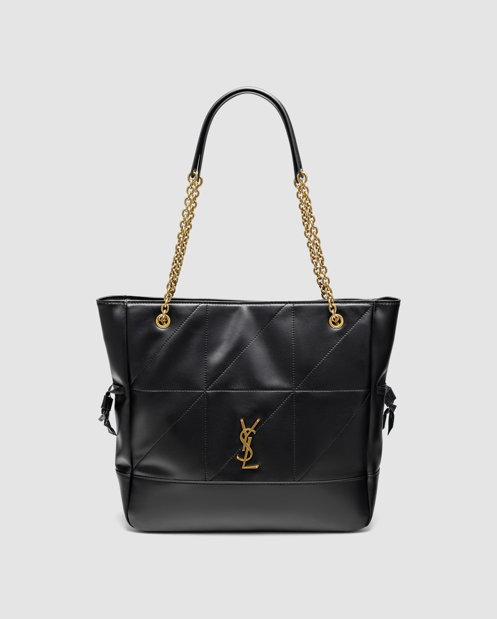 Saint Laurent Jamie Shopping Leather Tote Bag in Black