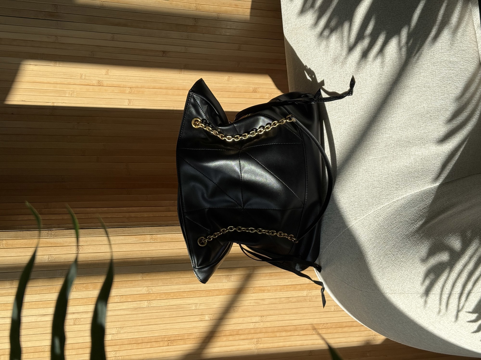 Saint Laurent Jamie Shopping Leather Tote Bag in Black - 15