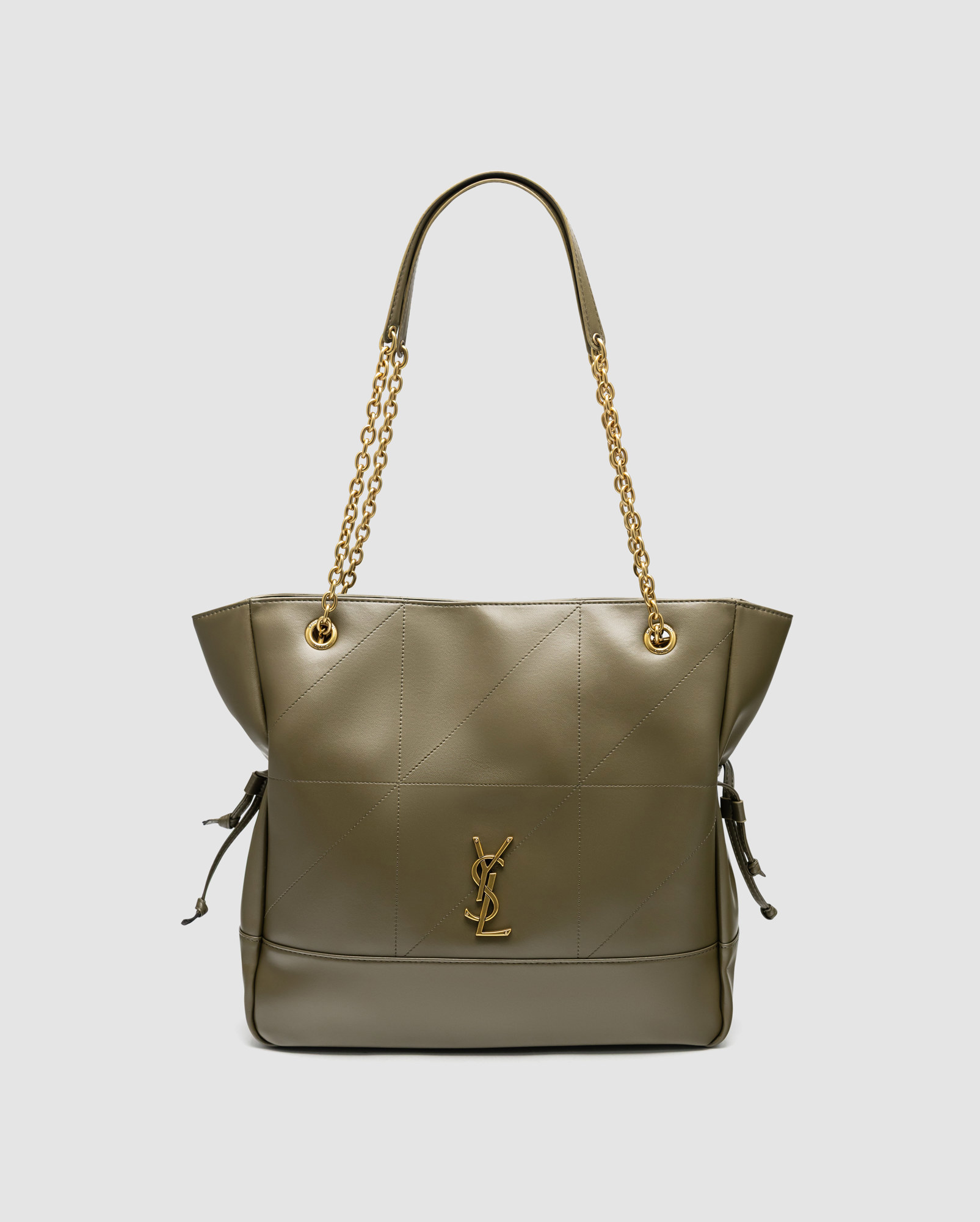 Saint Laurent Jamie Shopping Leather Tote Bag Light Musk