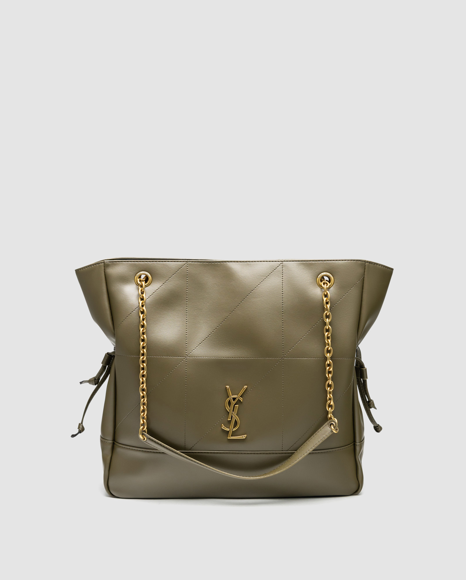 Saint Laurent Jamie Shopping Leather Tote Bag Light Musk - 2