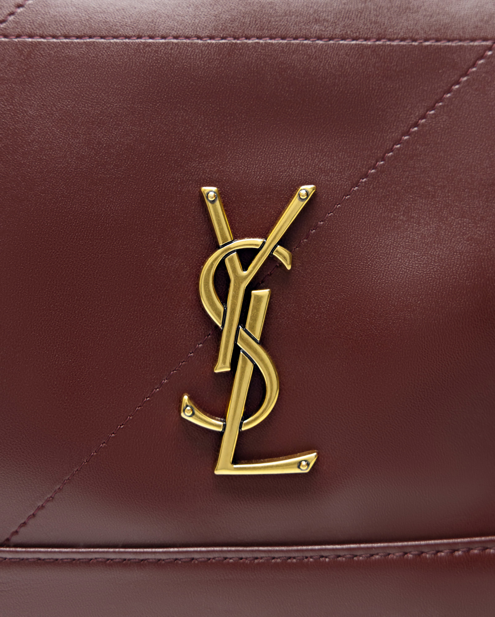 Saint Laurent Jamie Shopping Leather Tote Bag Rouge Merlot - 6