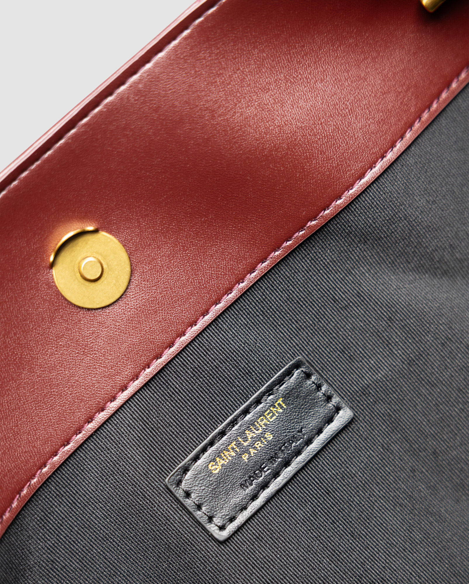 Saint Laurent Jamie Shopping Leather Tote Bag Rouge Merlot - 8