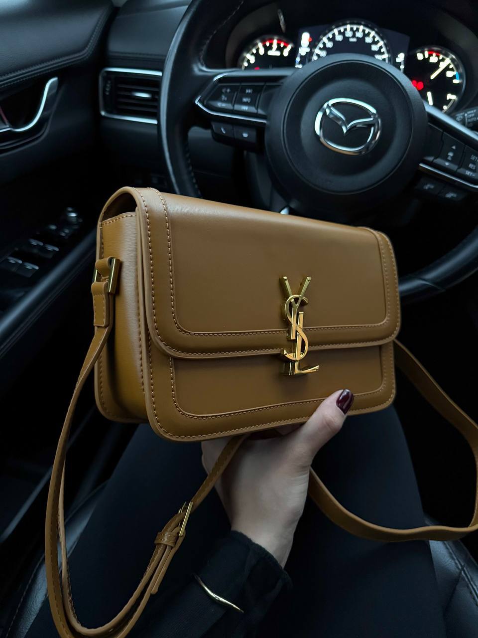 Saint Laurent Large Solferino Brown - 7