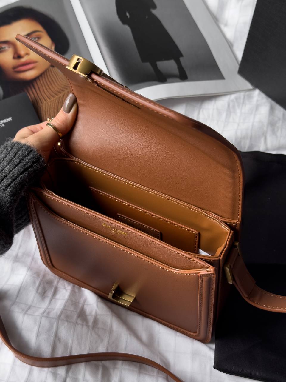 Saint Laurent Large Solferino Brown - 13