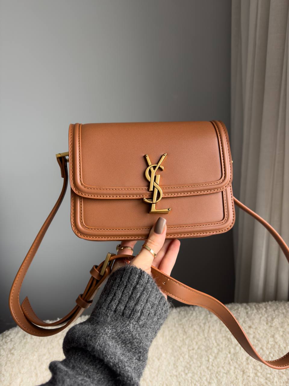 Saint Laurent Large Solferino Brown - 6