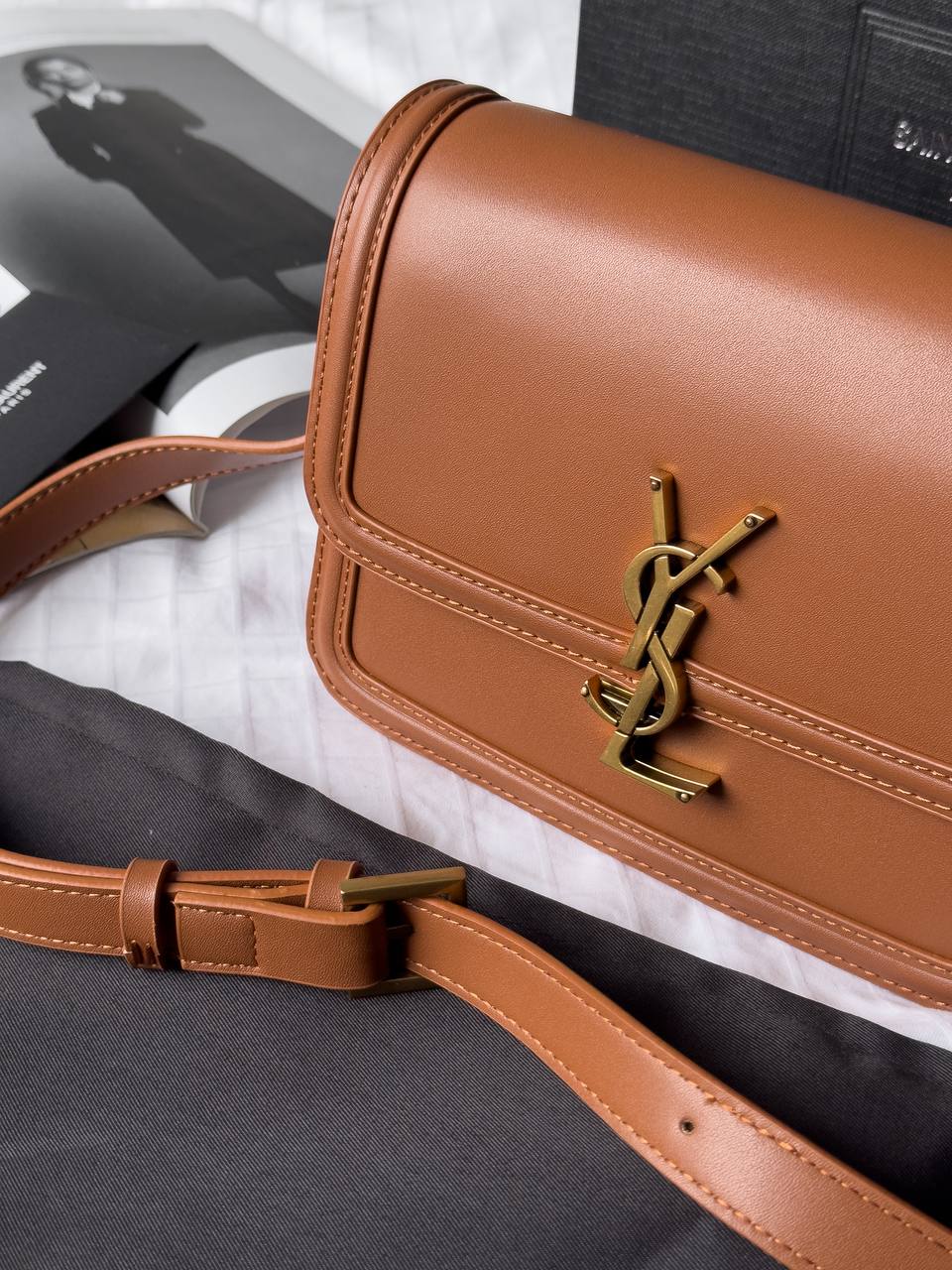 Saint Laurent Large Solferino Brown - 7