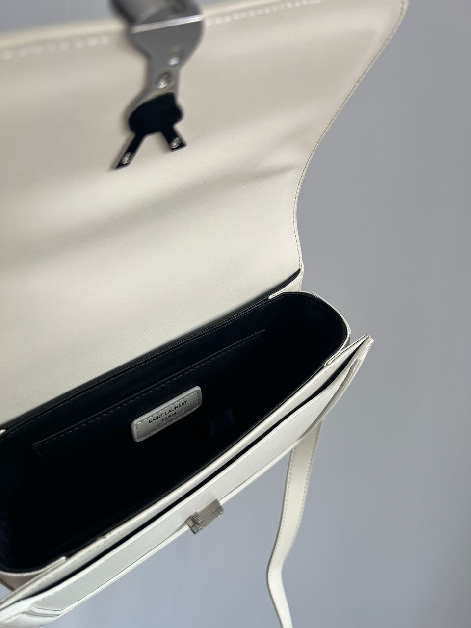 Saint Laurent Large Solferino Cream/Silver - 9