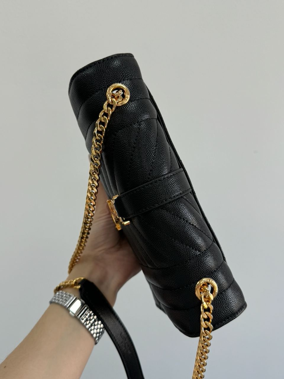 Saint Laurent Leather Envelope Chain Bag - 16